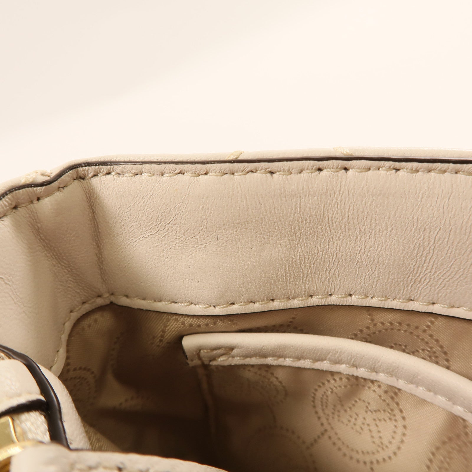 Michael Kors 牛皮皮革Chain Shoulder Bag金扣鏈帶肩背袋白色