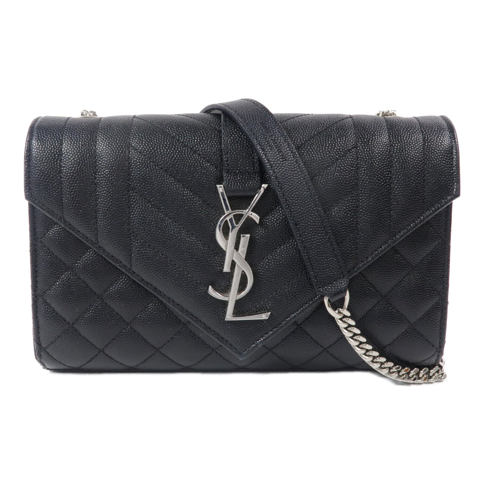 SAINT LAURENT 牛皮皮革Envelope Small鏈帶肩背袋