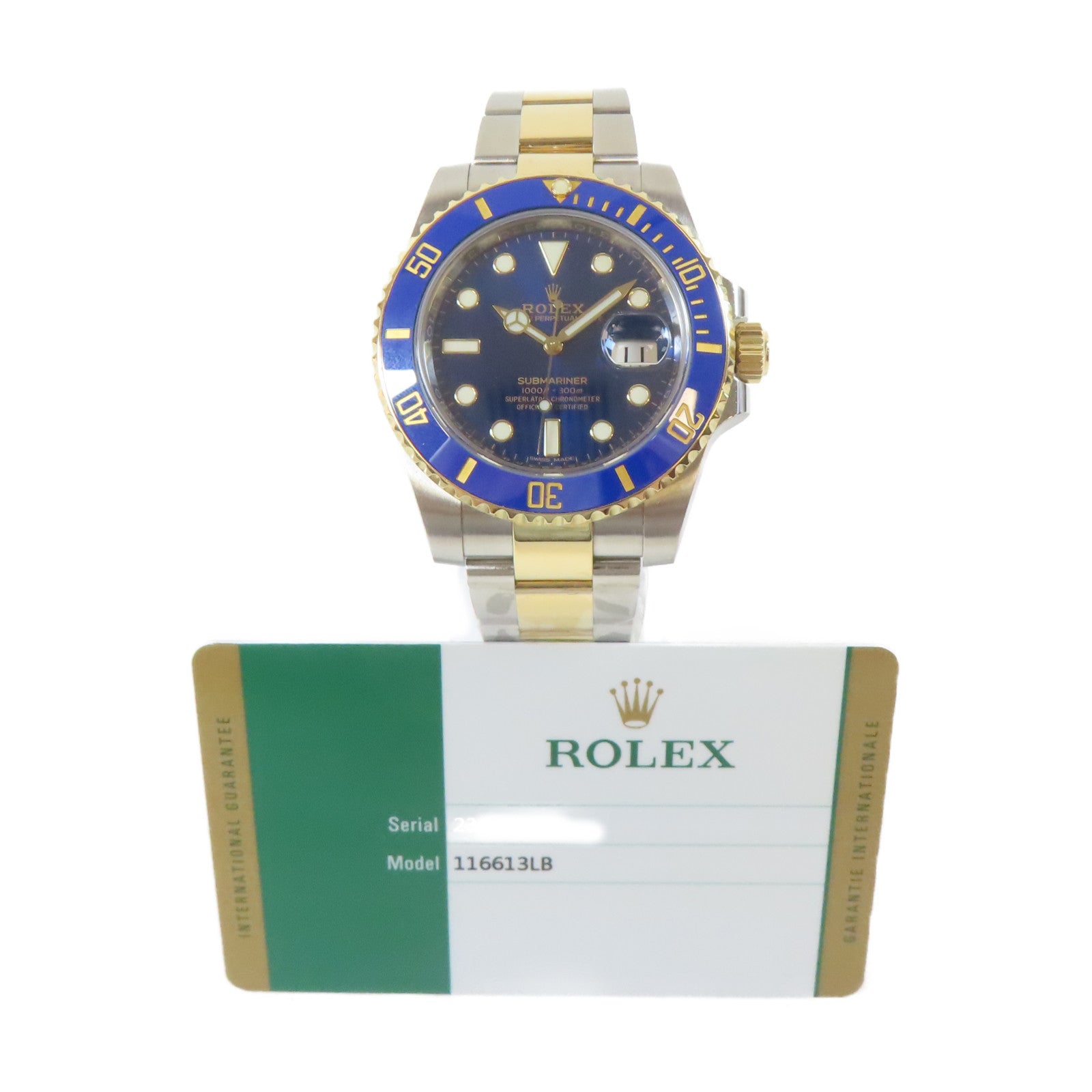 ROLEX 18K黃金/不鏽鋼Submariner Date手錶自動機芯藍色