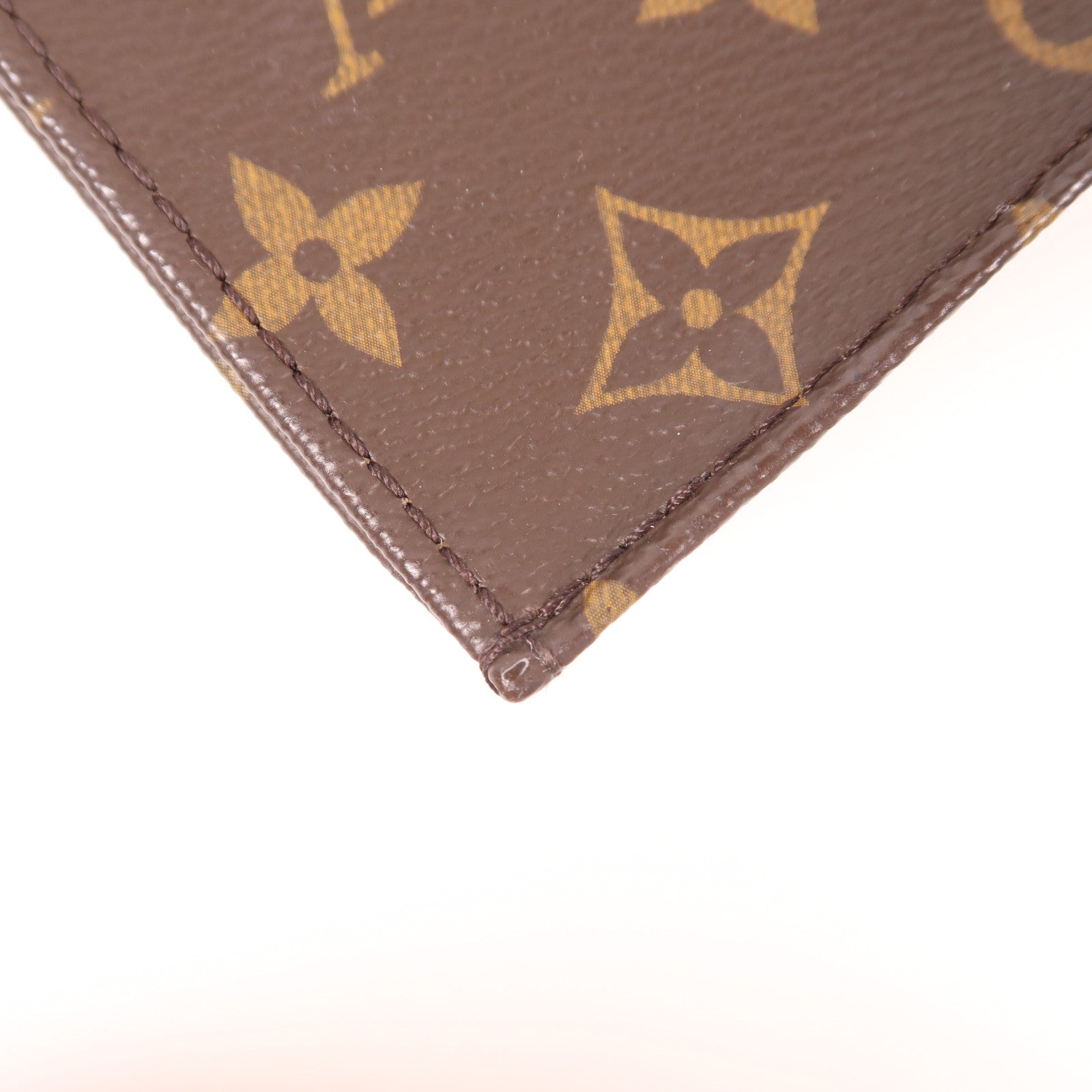 LOUIS VUITTON Monogram Petit Sac Plat金扣手挽肩背兩用袋棕色