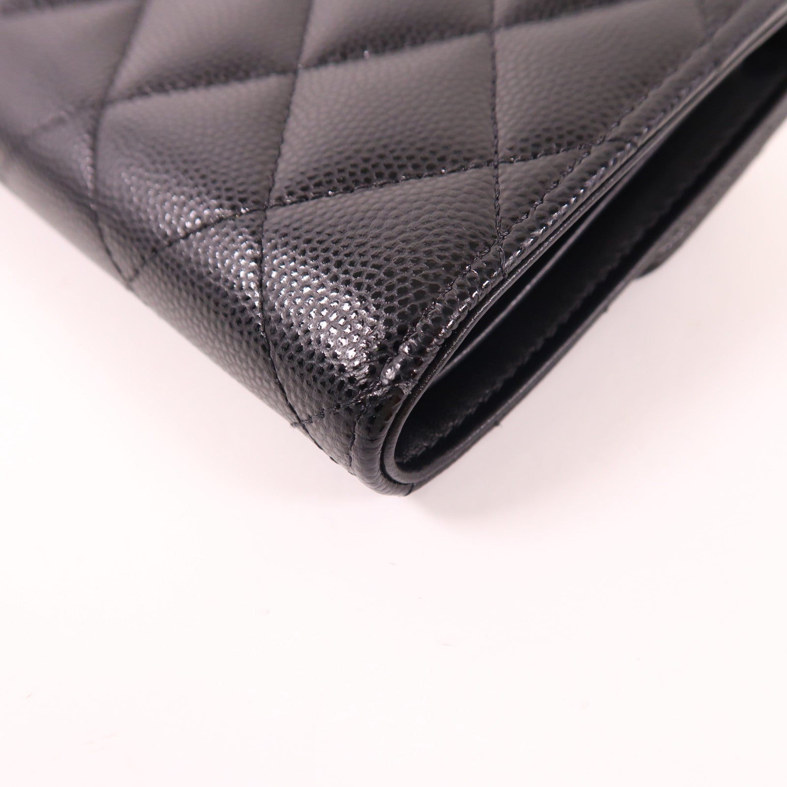 CHANEL 牛皮皮革Wallet金扣錢包