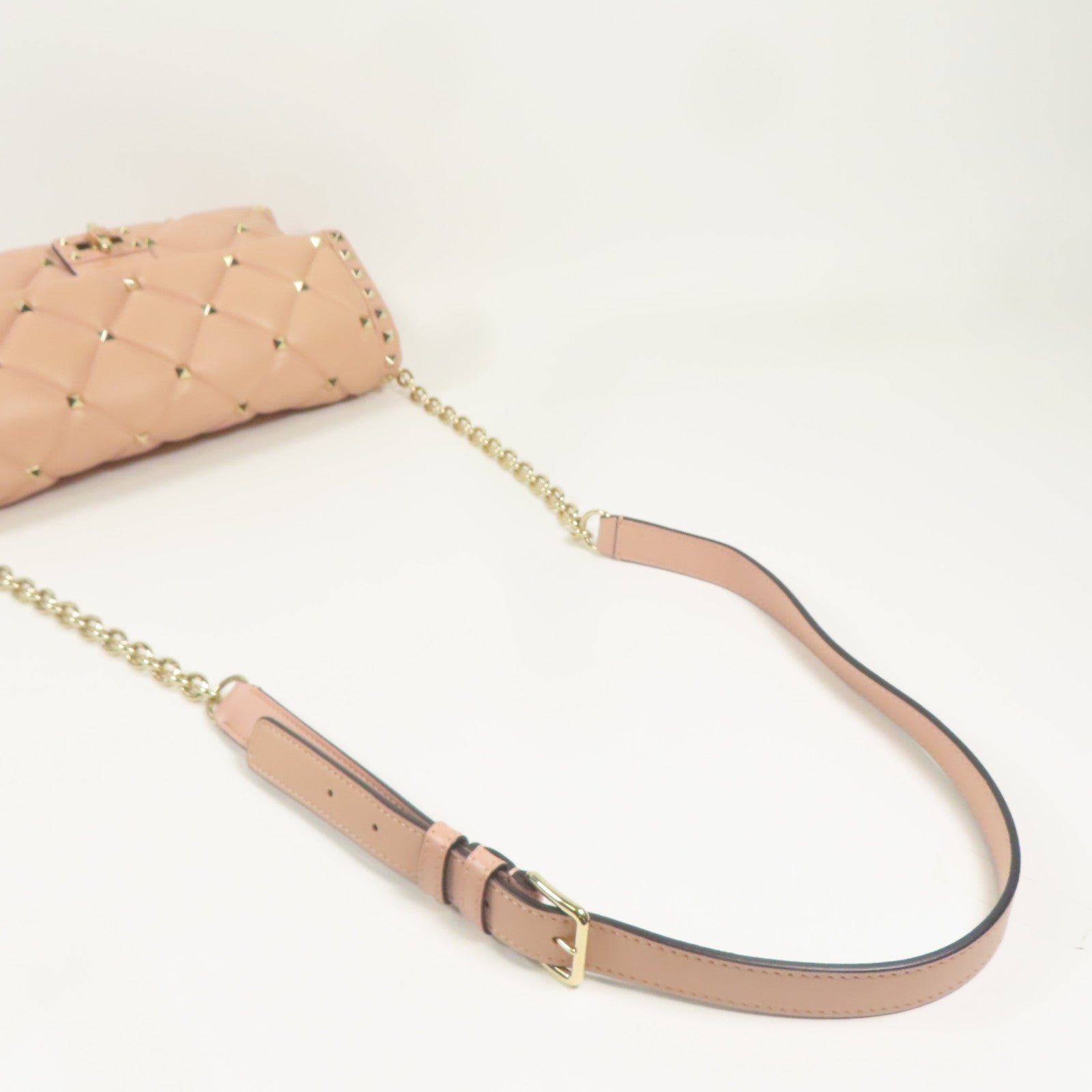 Valentino 羊皮皮革Shoulder Bag金扣肩背袋