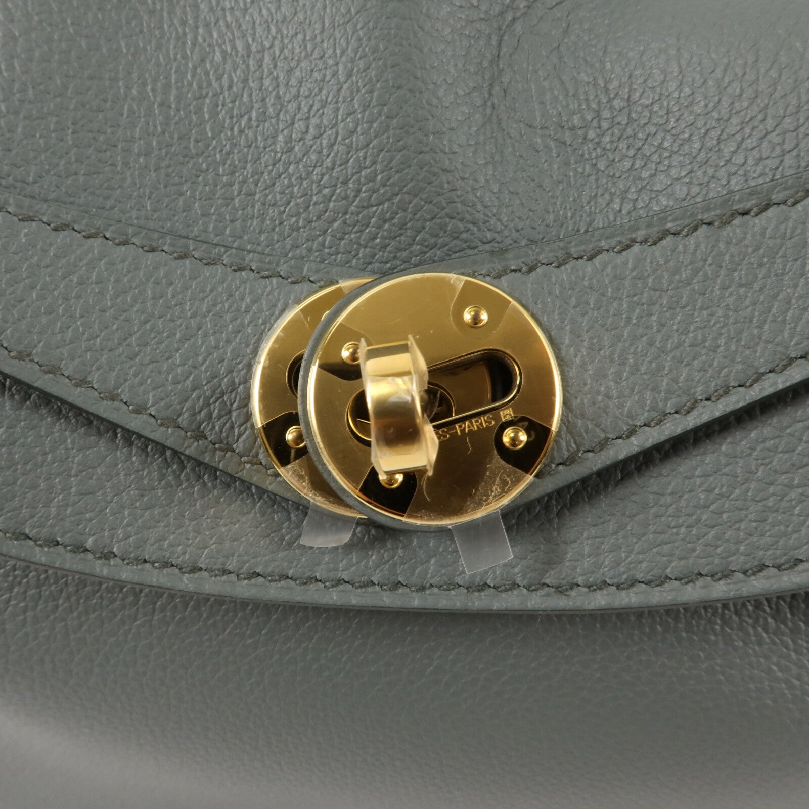 HERMES Evercolor皮革Lindy 26手挽肩背兩用袋Vert Amanda