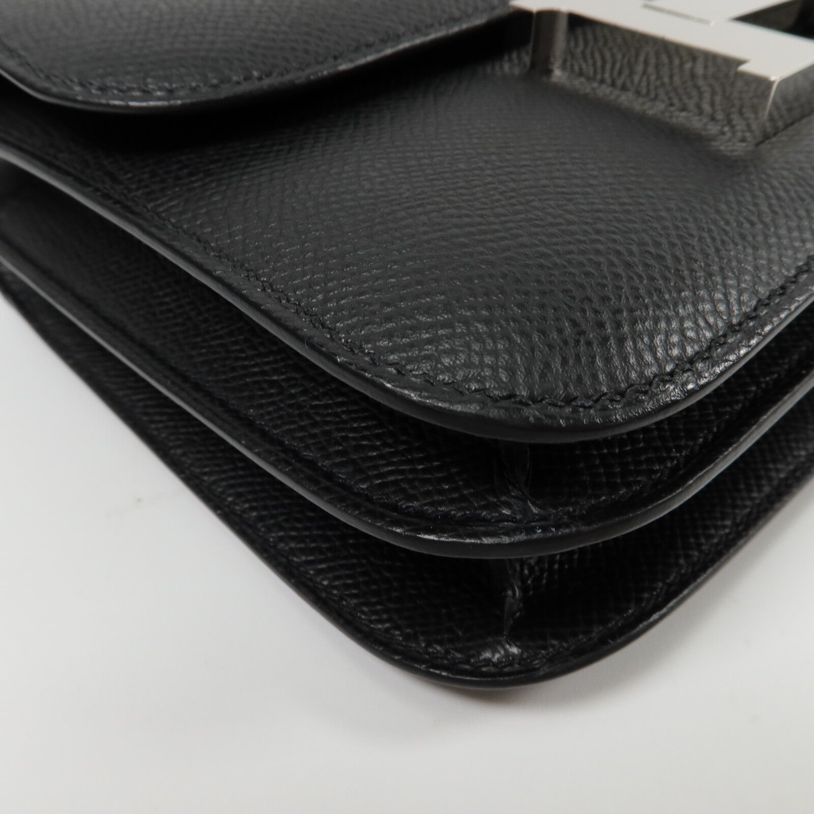 HERMES Epsom皮革Constance Mini肩背袋Noir