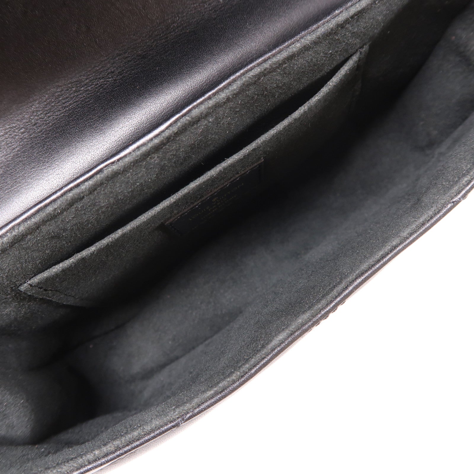 LOUIS VUITTON LV GHW New Wave Chain 2 Way Shoulder Bag Calfskin Leather Black