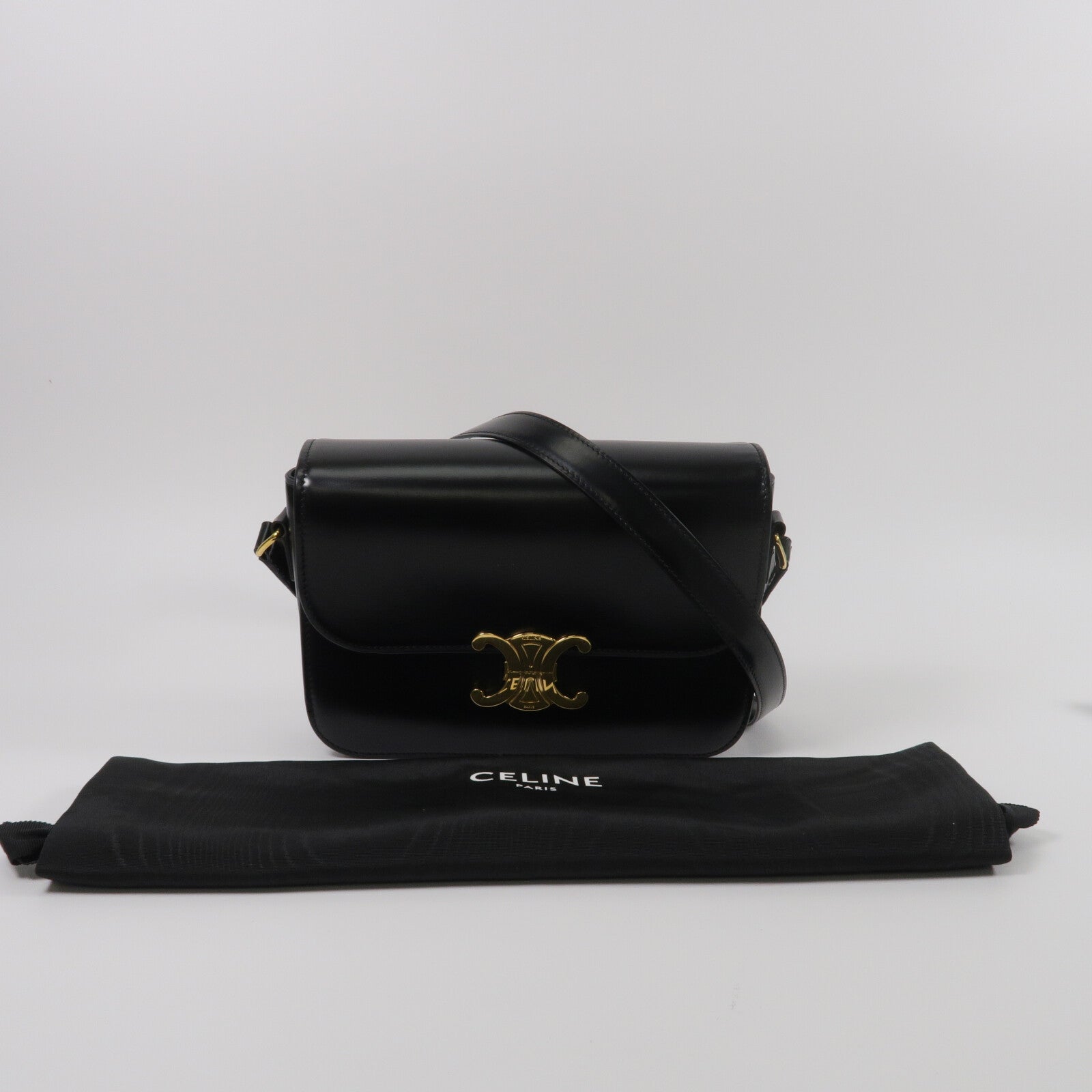 CELINE 牛皮皮革Classique Triomphe肩背袋