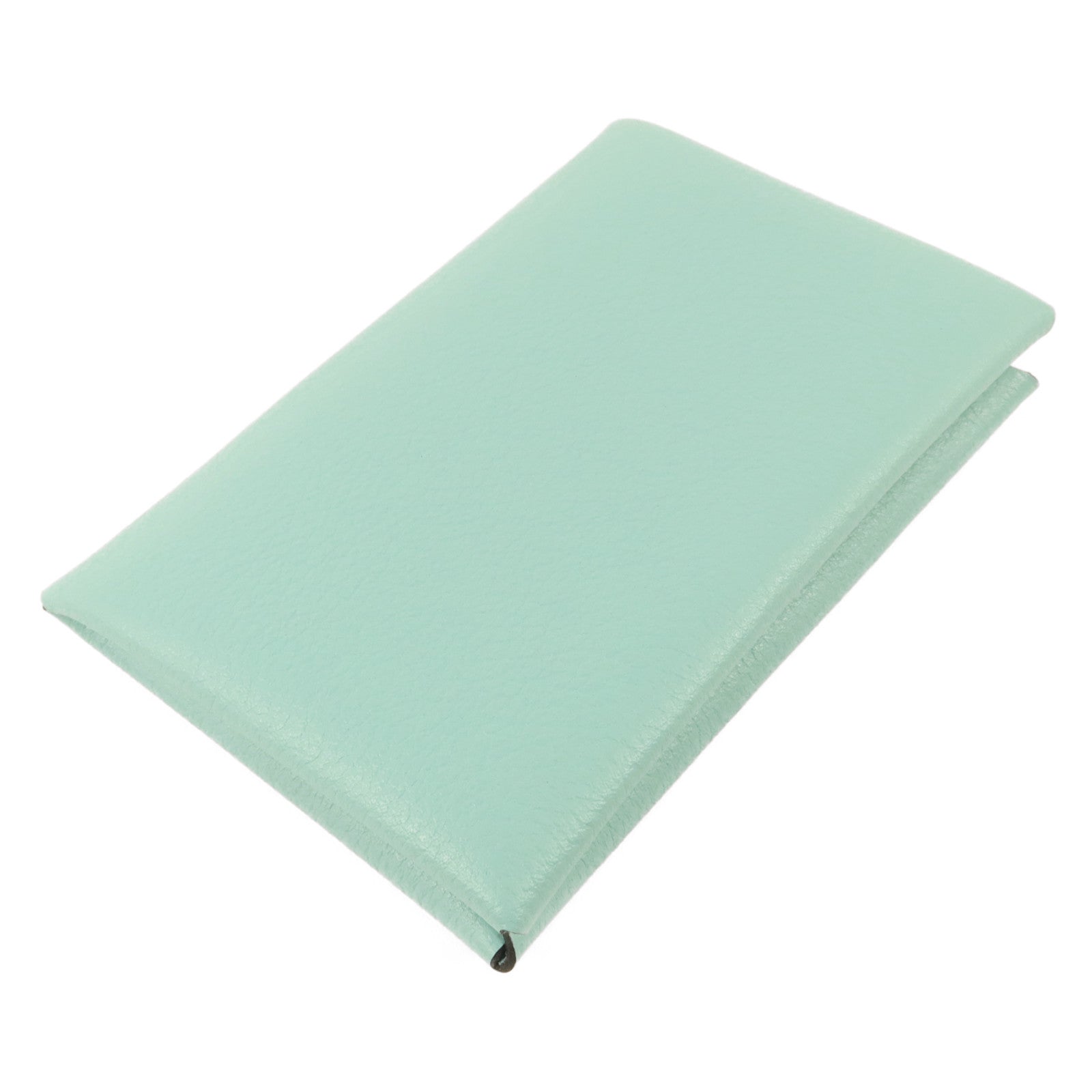 HERMES Evercolor皮革Calvi Card Holder卡片套Bleu Atoll