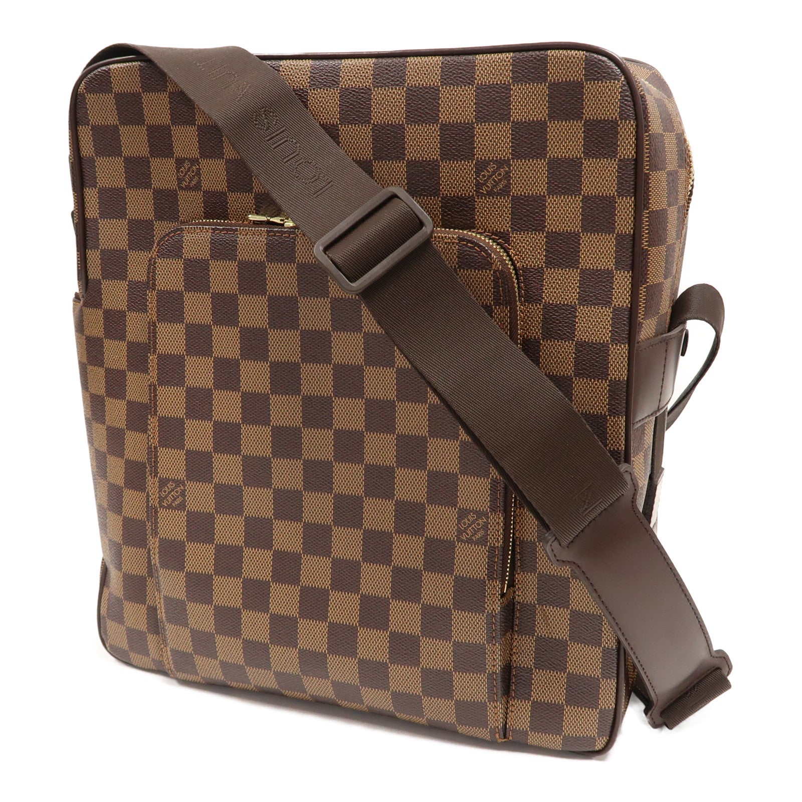 LOUIS VUITTON 【激減優惠】Damier Ebene Oraf GM金扣肩背袋啡色
