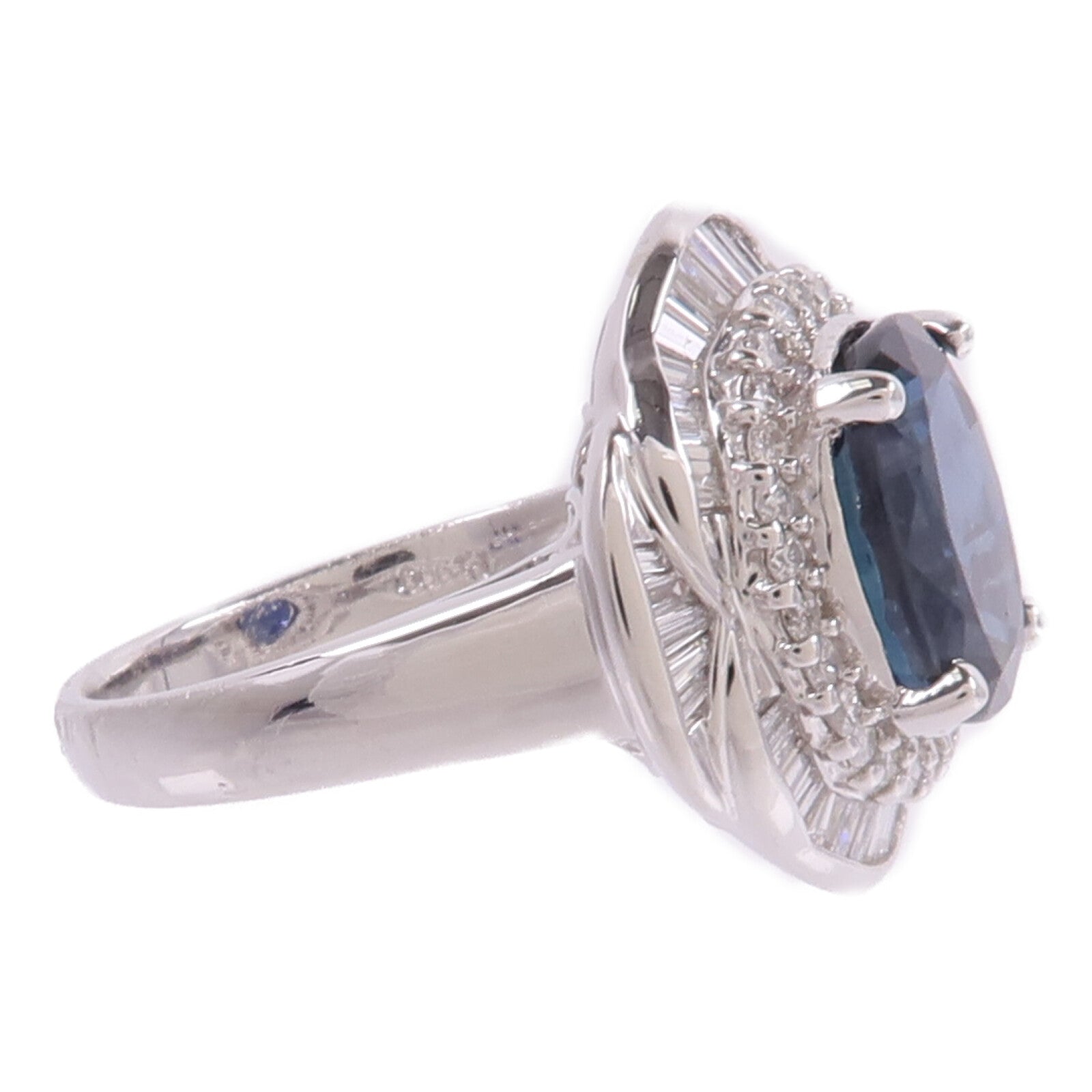 JEWELRY PT900鉑金Sapphire Diamond Ring藍寶石/鑽石戒指