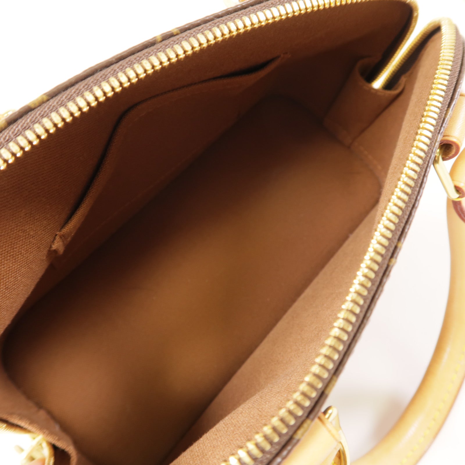 LOUIS VUITTON Monogram Alma BB金扣手挽肩背兩用袋棕色