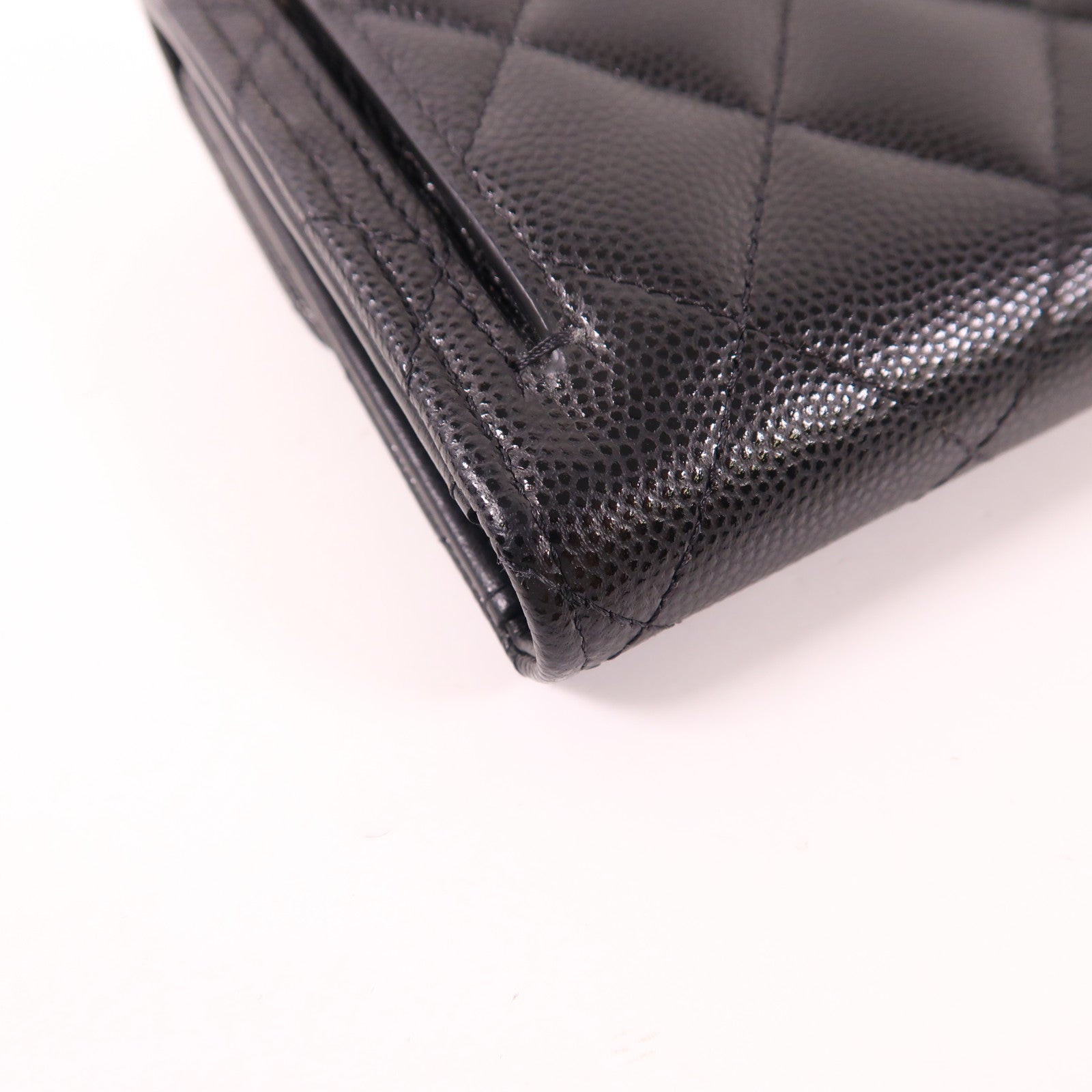 CHANEL 牛皮皮革Wallet金扣錢包