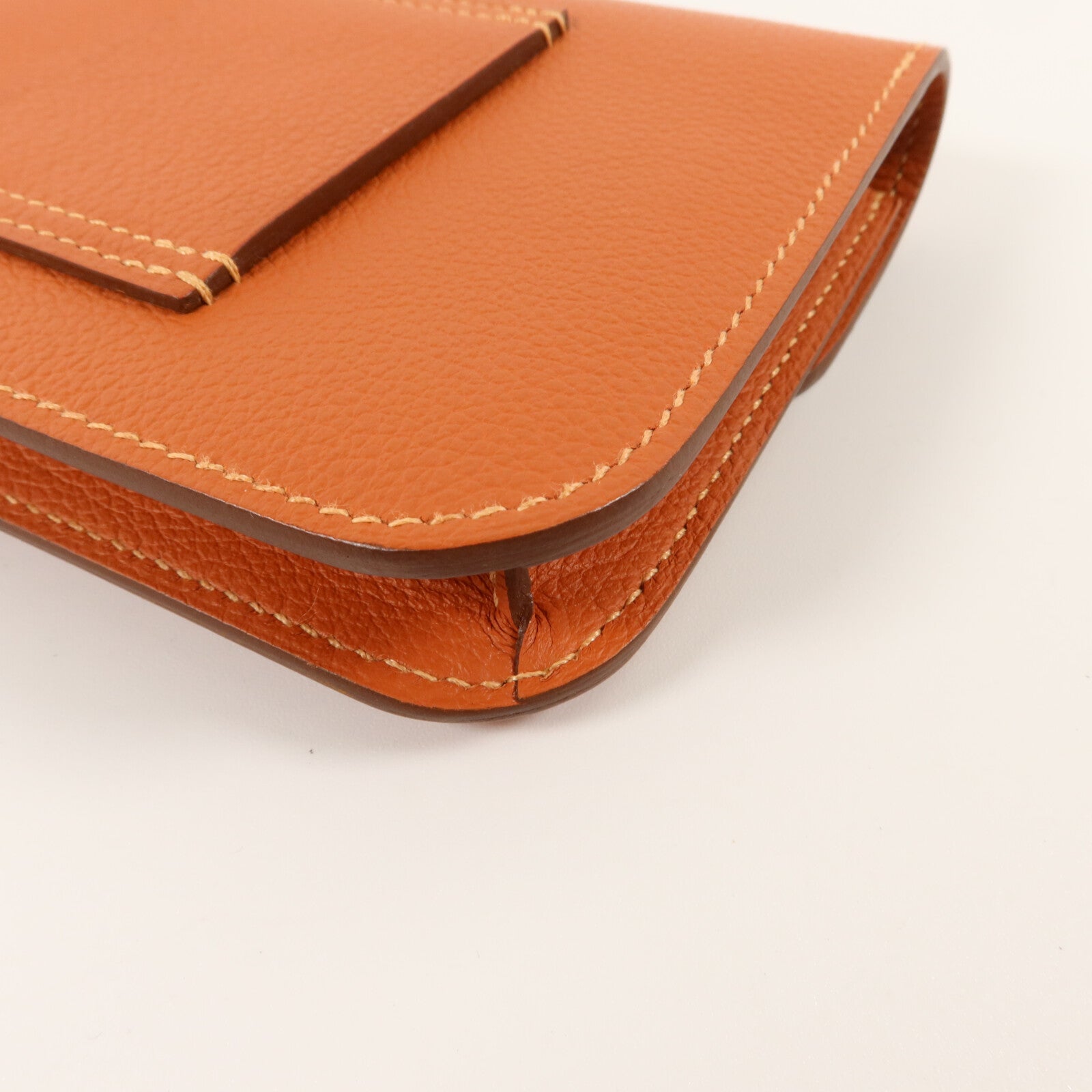HERMES Evercolor皮革Constance Slim錢包Cuivre