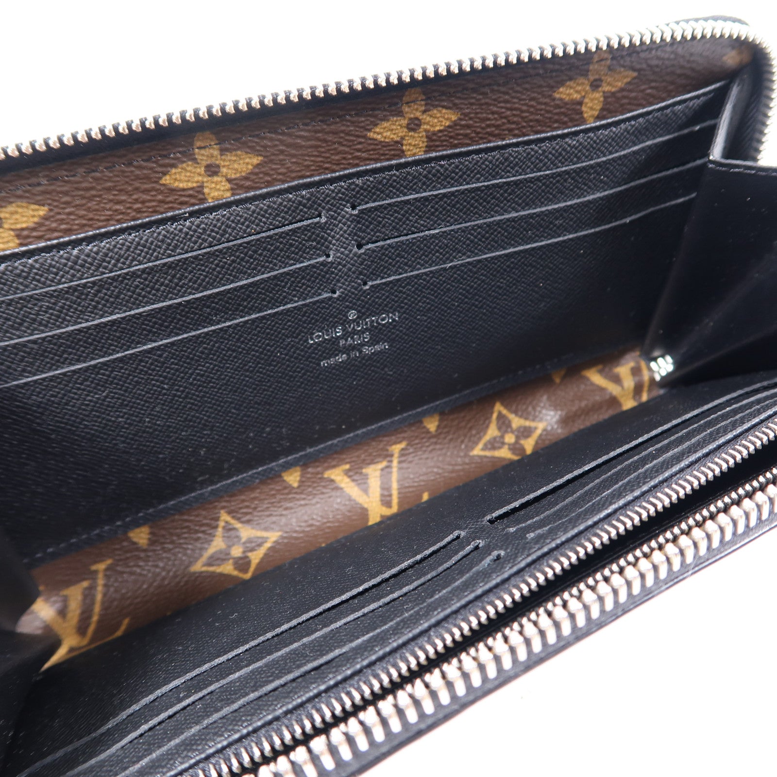 LOUIS VUITTON Monogram Zippy Dragonne銀扣長錢包啡色