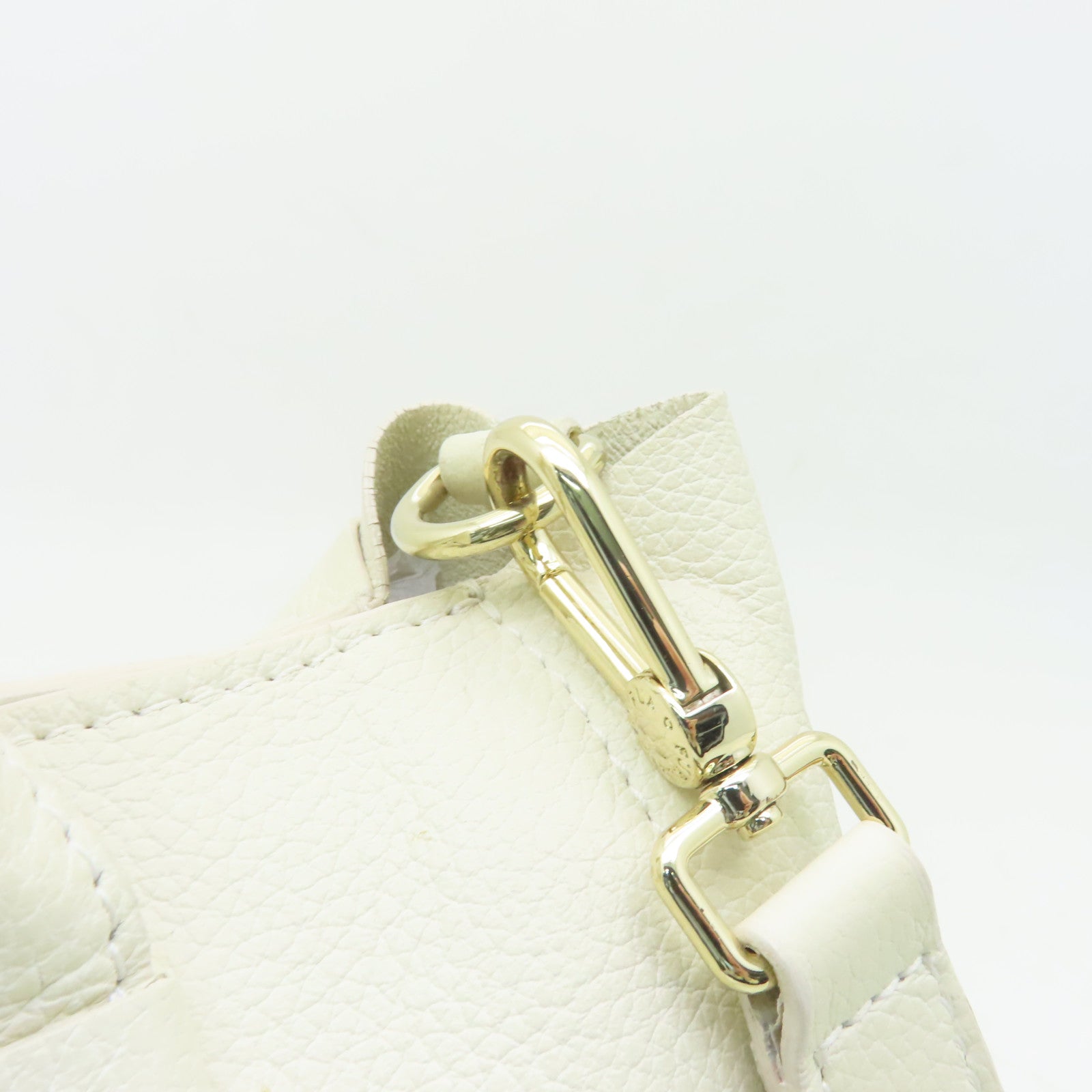 Furla 牛皮皮革Shoulder Bag金扣手挽肩背兩用袋白色