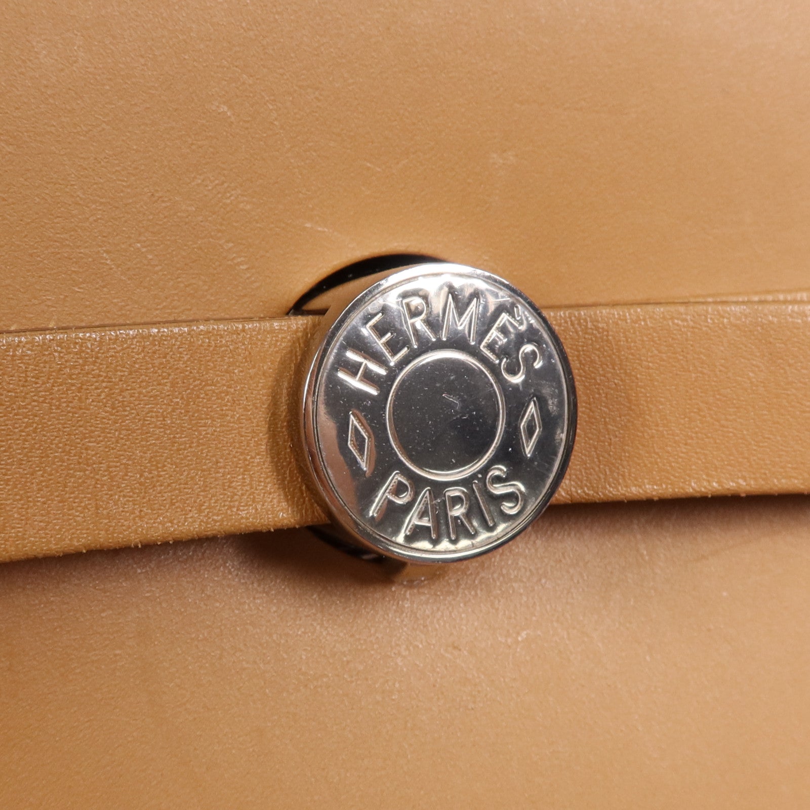 HERMES 帆布Herbag 50銀扣手挽肩背兩用袋Tosca