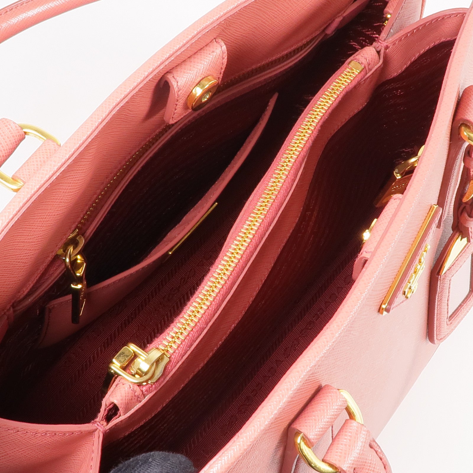 PRADA Saffiano皮革Saffiano Lux Tote Bag金扣手挽肩背兩用袋