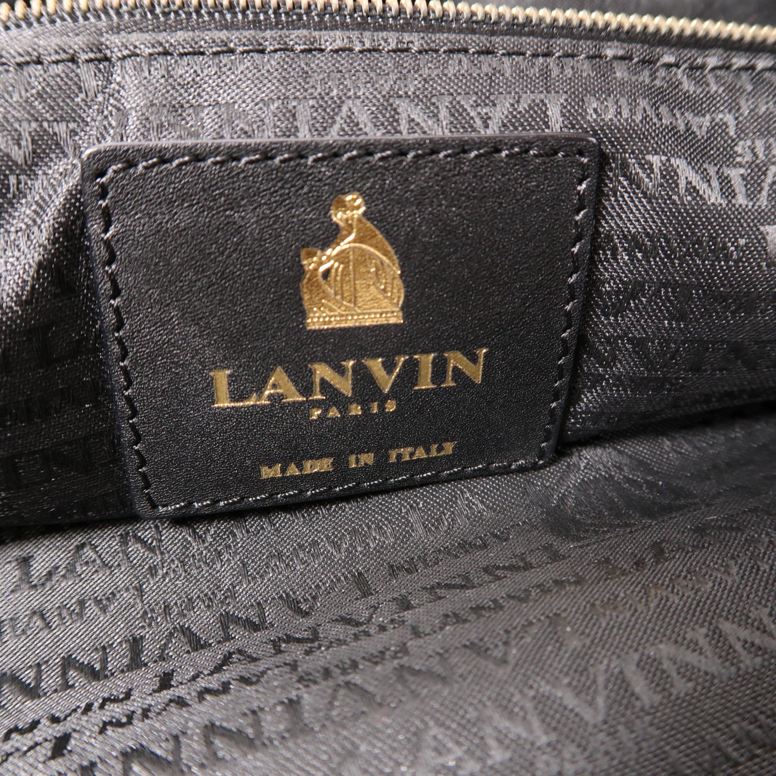 LANVIN 皮革Tote Bag金扣手挽袋粉紅色