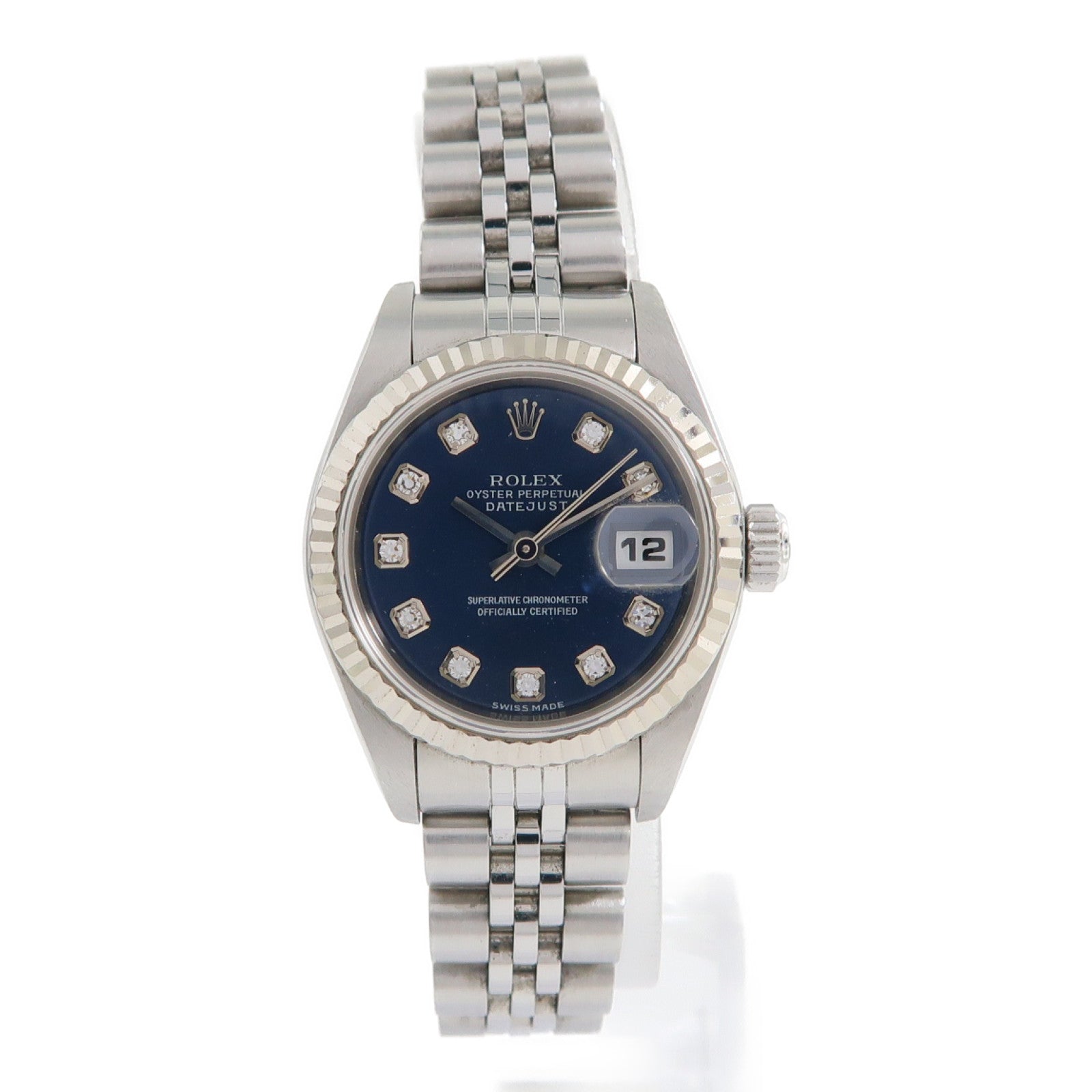 ROLEX Datejust不鏽鋼手錶自動機芯藍色