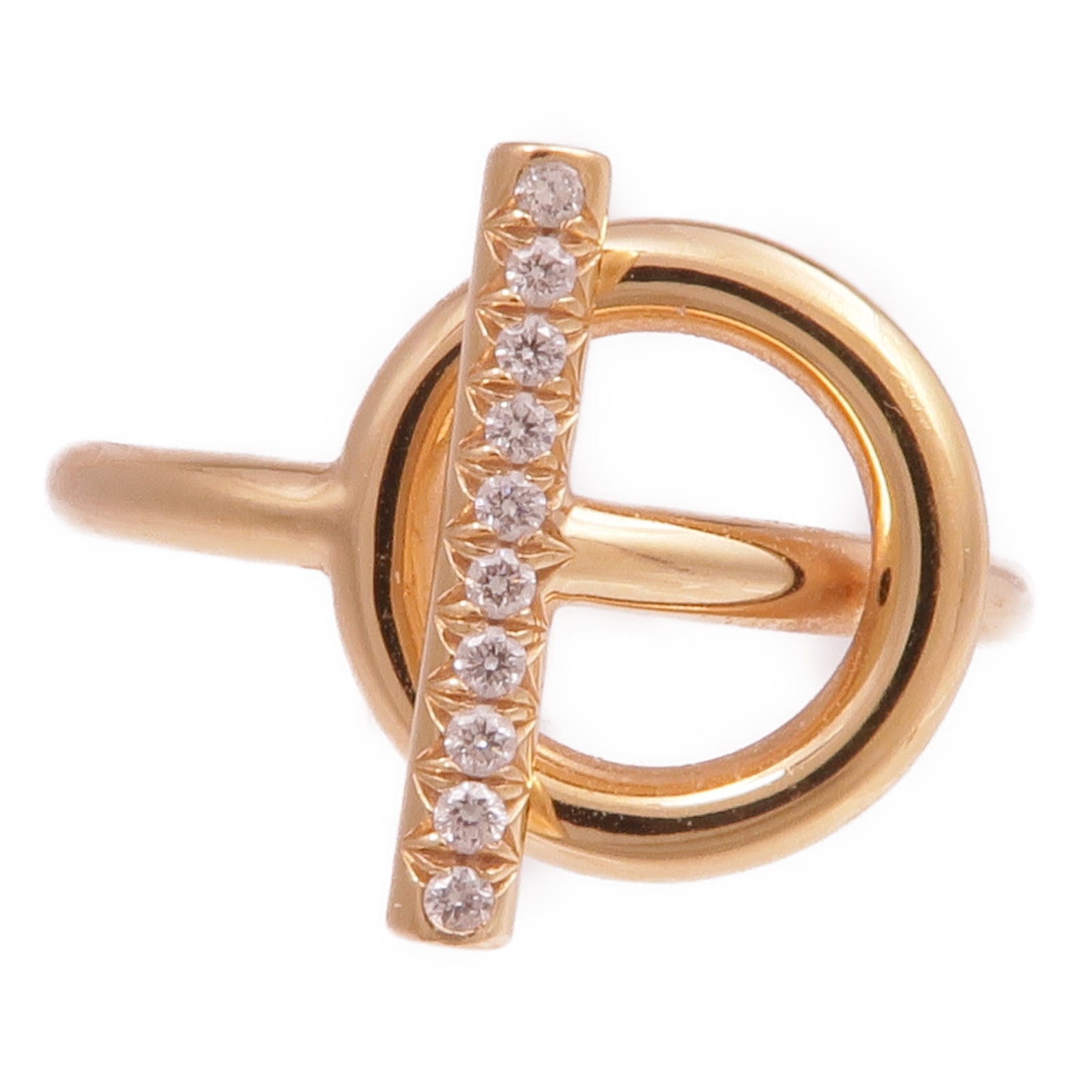 HERMES 18K玫瑰金Echappee Ring戒指Hermes#52/US#6