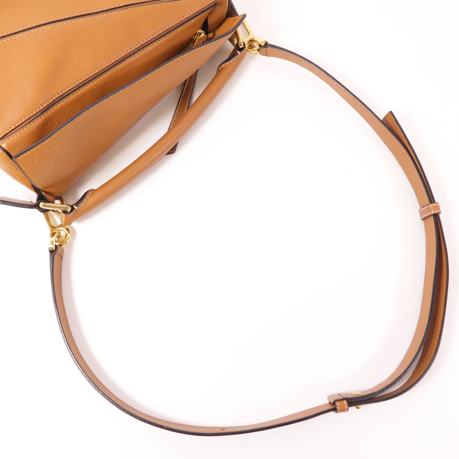 LOEWE 牛皮皮革Small Puzzle金扣手挽肩背兩用袋