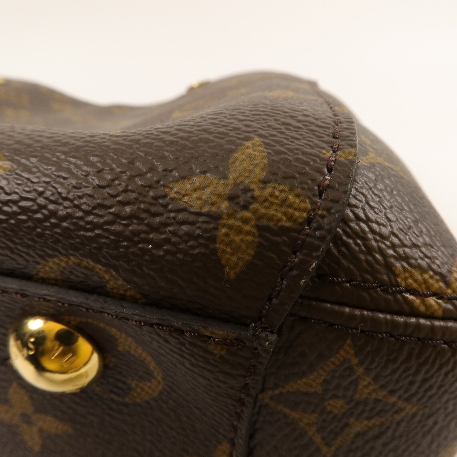 LOUIS VUITTON Monogram Montaigne BB手挽肩背兩用袋棕色