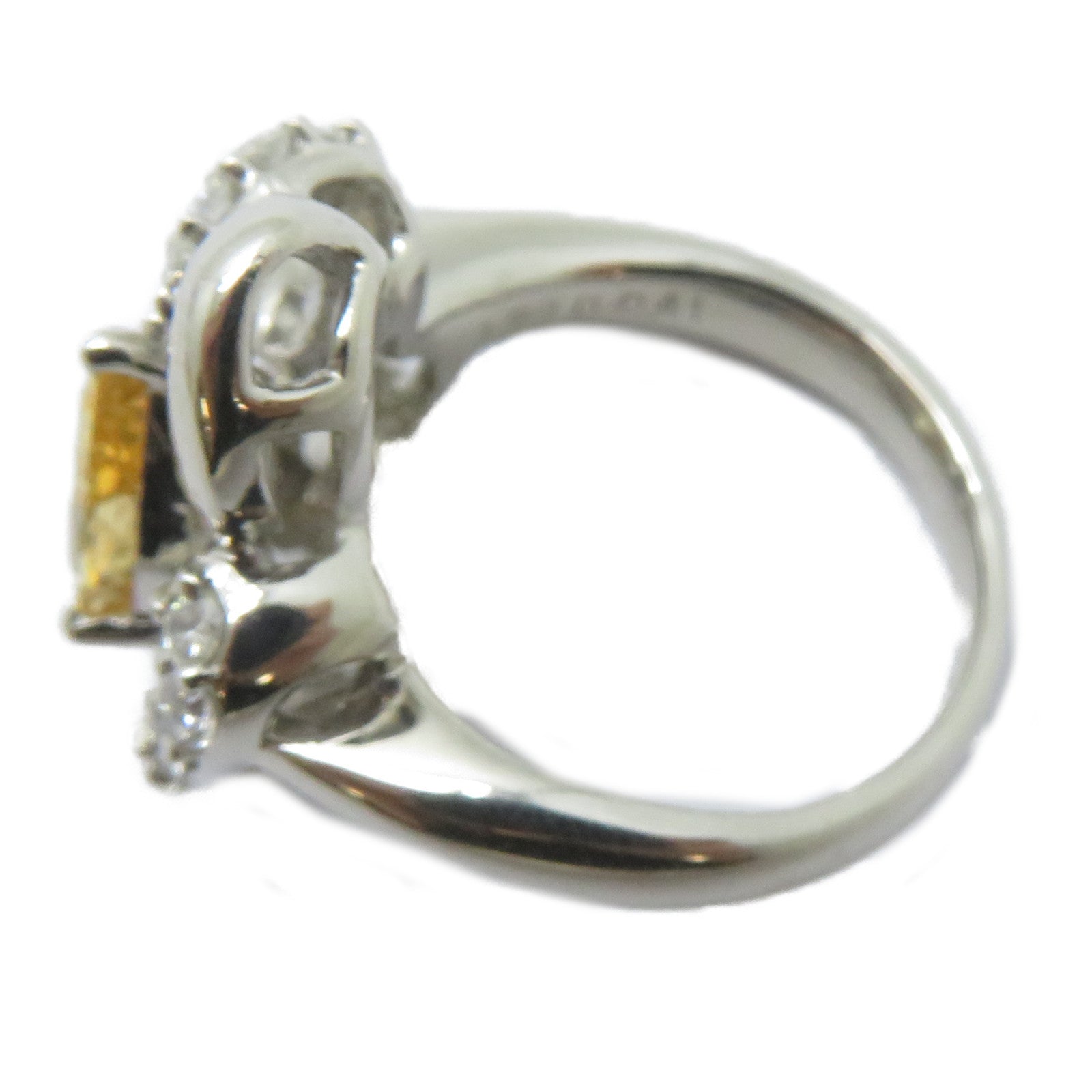 JEWELRY 【激減優惠】PT900鉑金Imperial Topaz Ring 1.29ct拓帕石/0.41ct鑽石戒指US#5.5