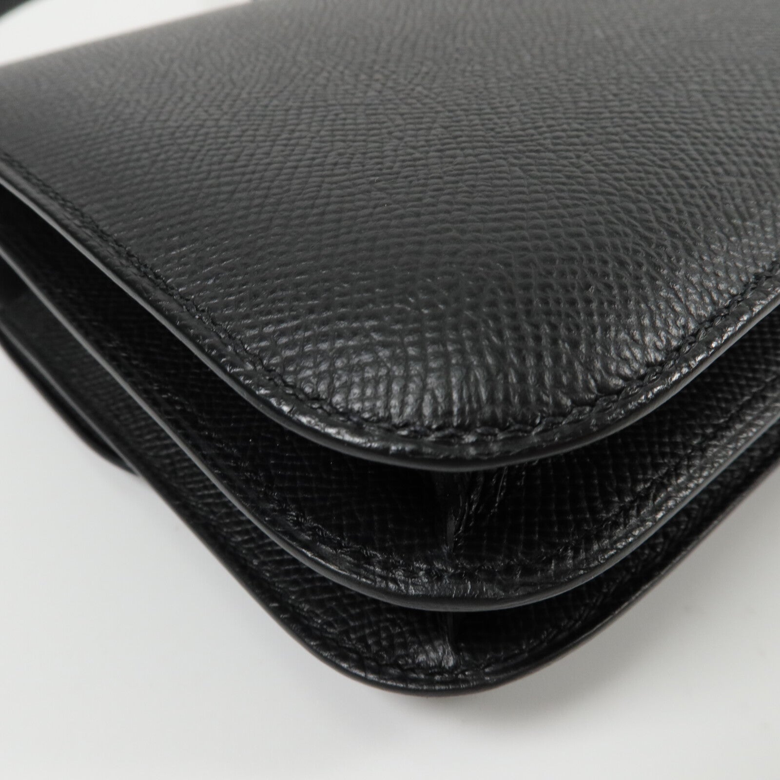 HERMES Epsom皮革Constance Mini肩背袋Noir