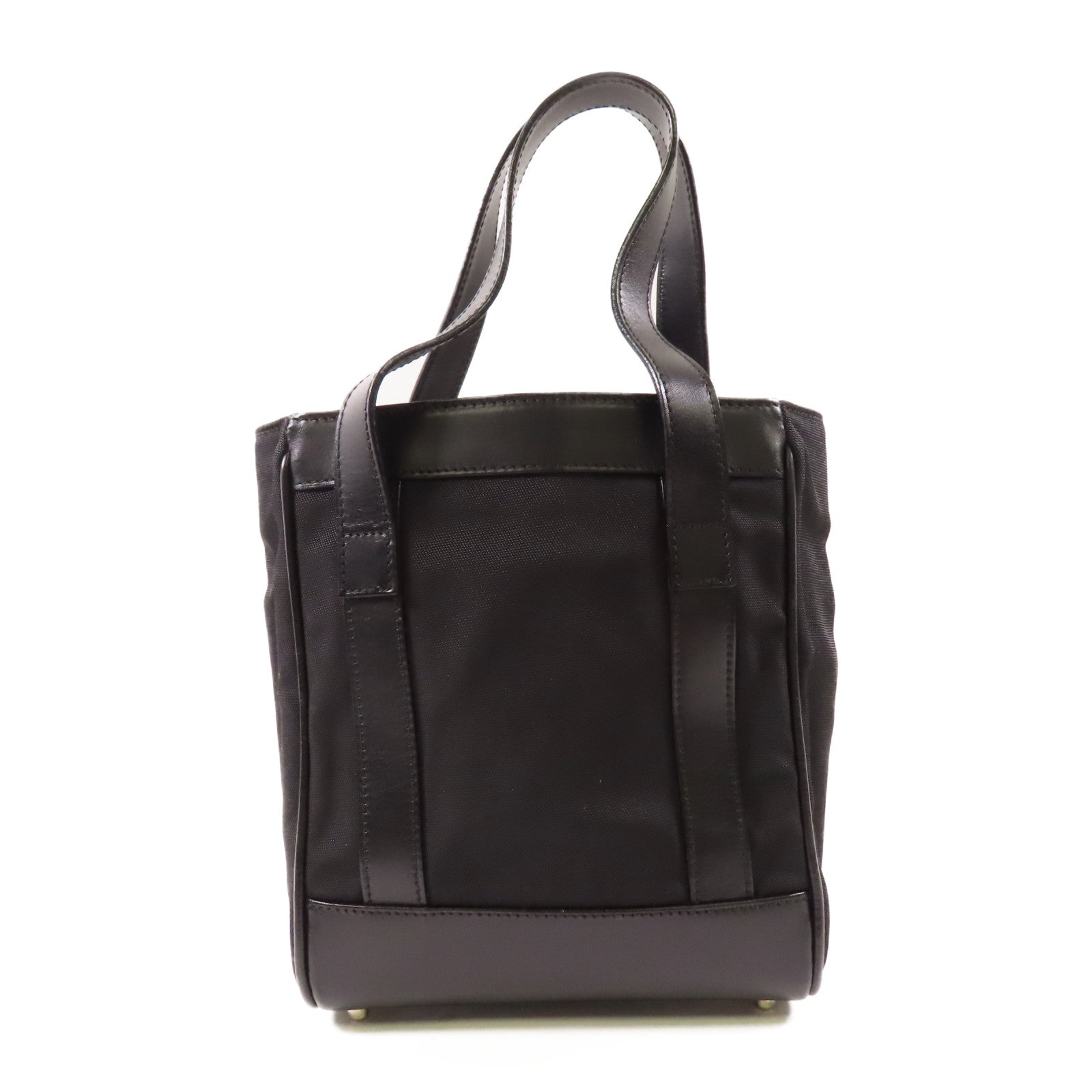 GUCCI 尼龍/皮革Handbag銀扣手挽袋