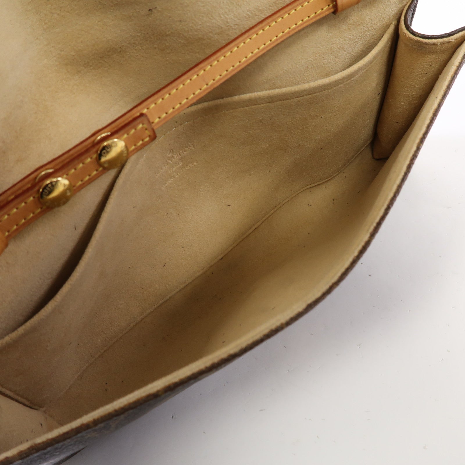 LOUIS VUITTON 【激減優惠】Monogram Pochette Twin GM金扣肩背袋啡色