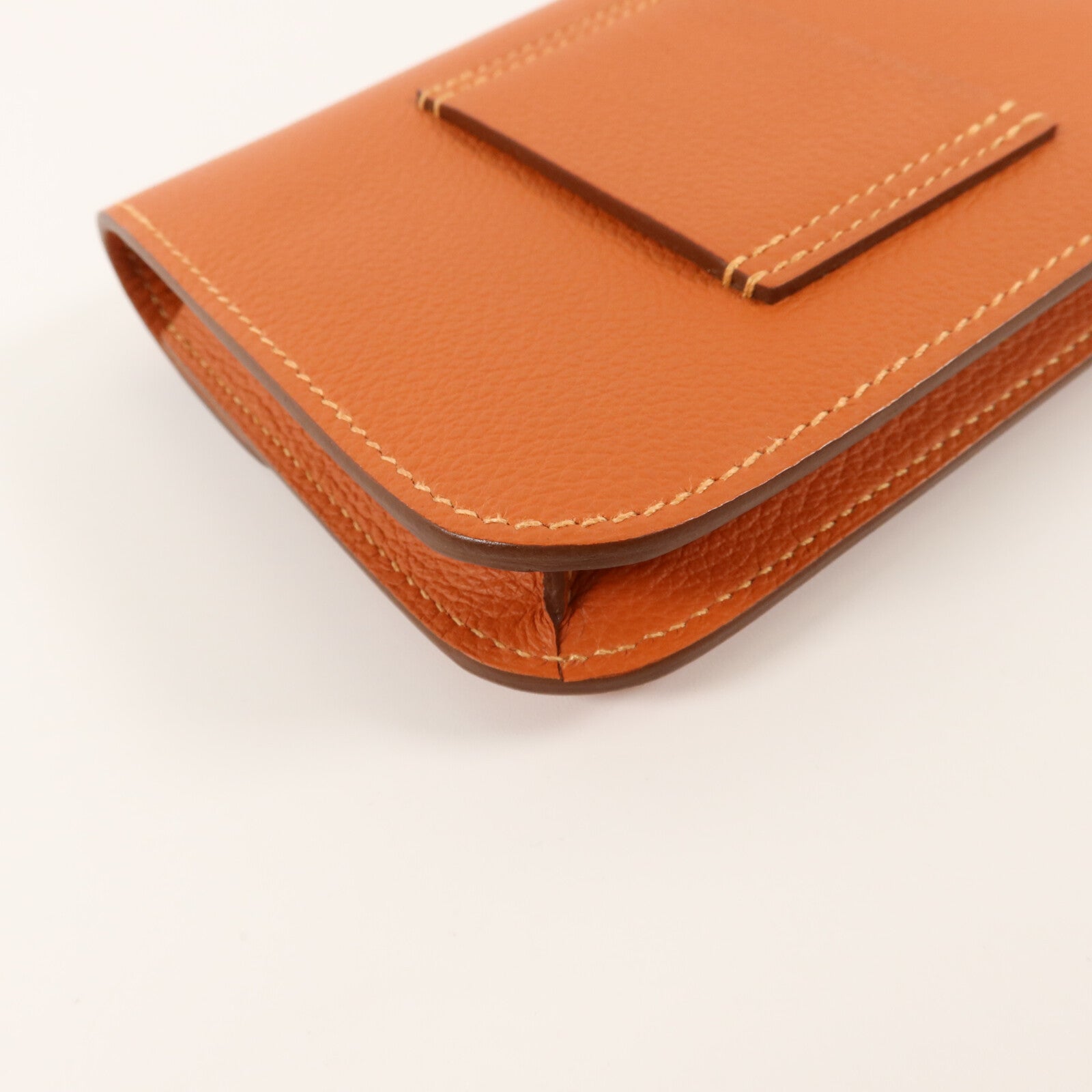 HERMES Evercolor皮革Constance Slim錢包Cuivre