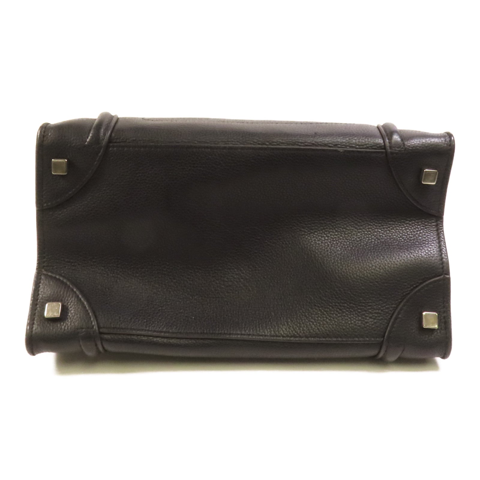 CELINE 牛皮皮革Mini Luggage銀扣手挽袋