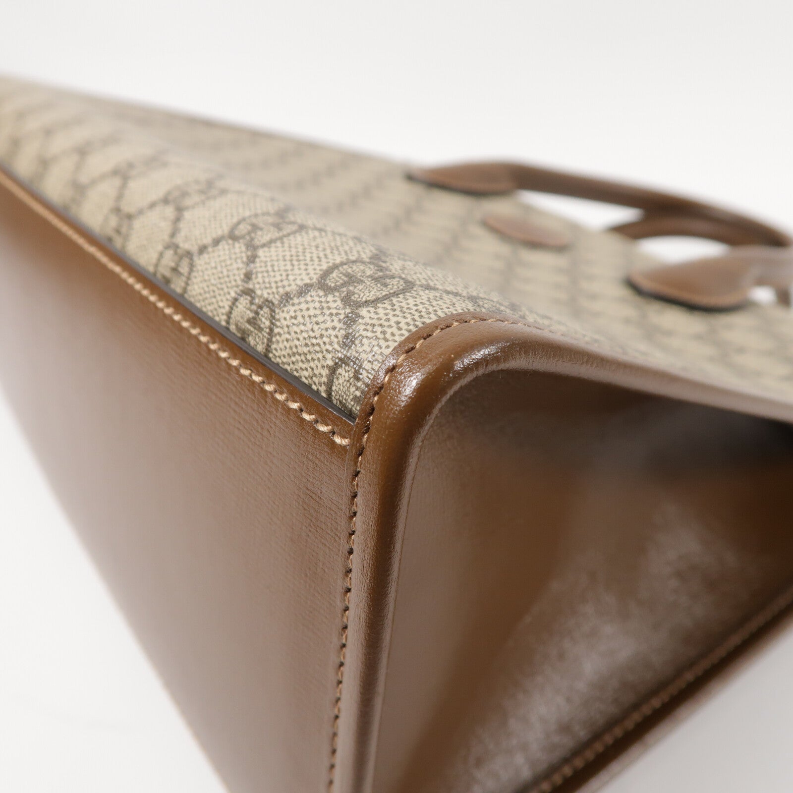 GUCCI 塗層帆布GG Retro Tote金扣手挽肩背兩用袋