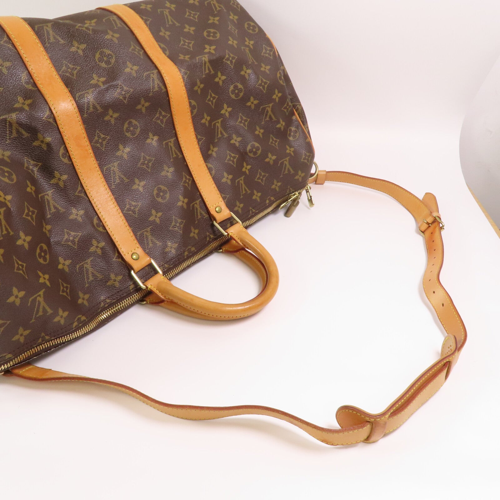 LOUIS VUITTON Monogram Keepall Bandouliere 50金扣波士頓包