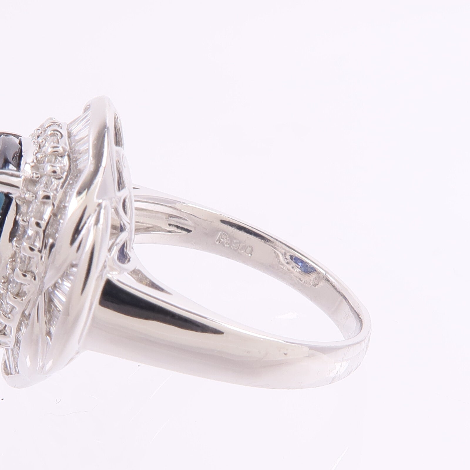 JEWELRY PT900鉑金Sapphire Diamond Ring藍寶石/鑽石戒指