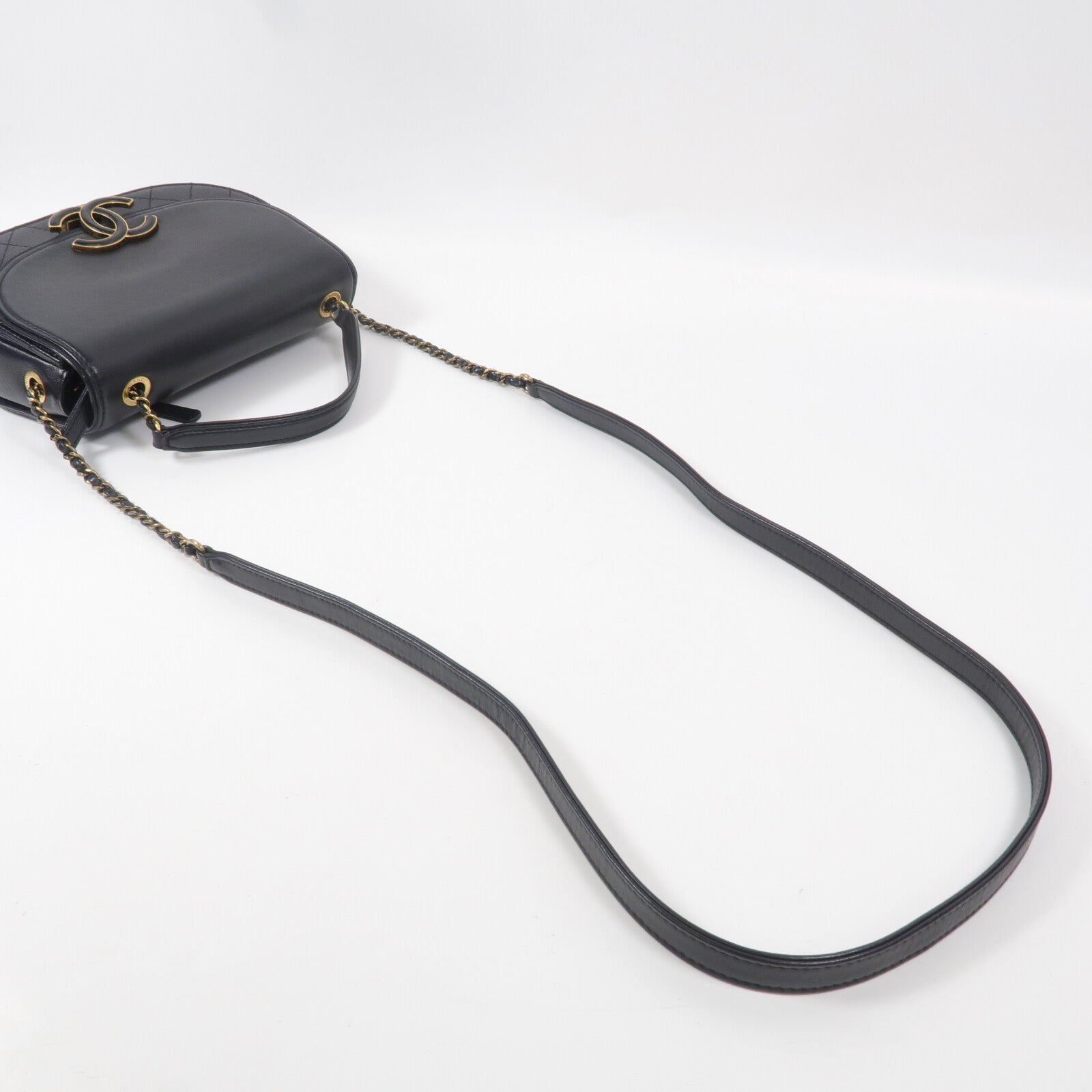 CHANEL 山羊皮皮革Small CoCo Curve Flap Bag鏈帶手挽肩背兩用袋
