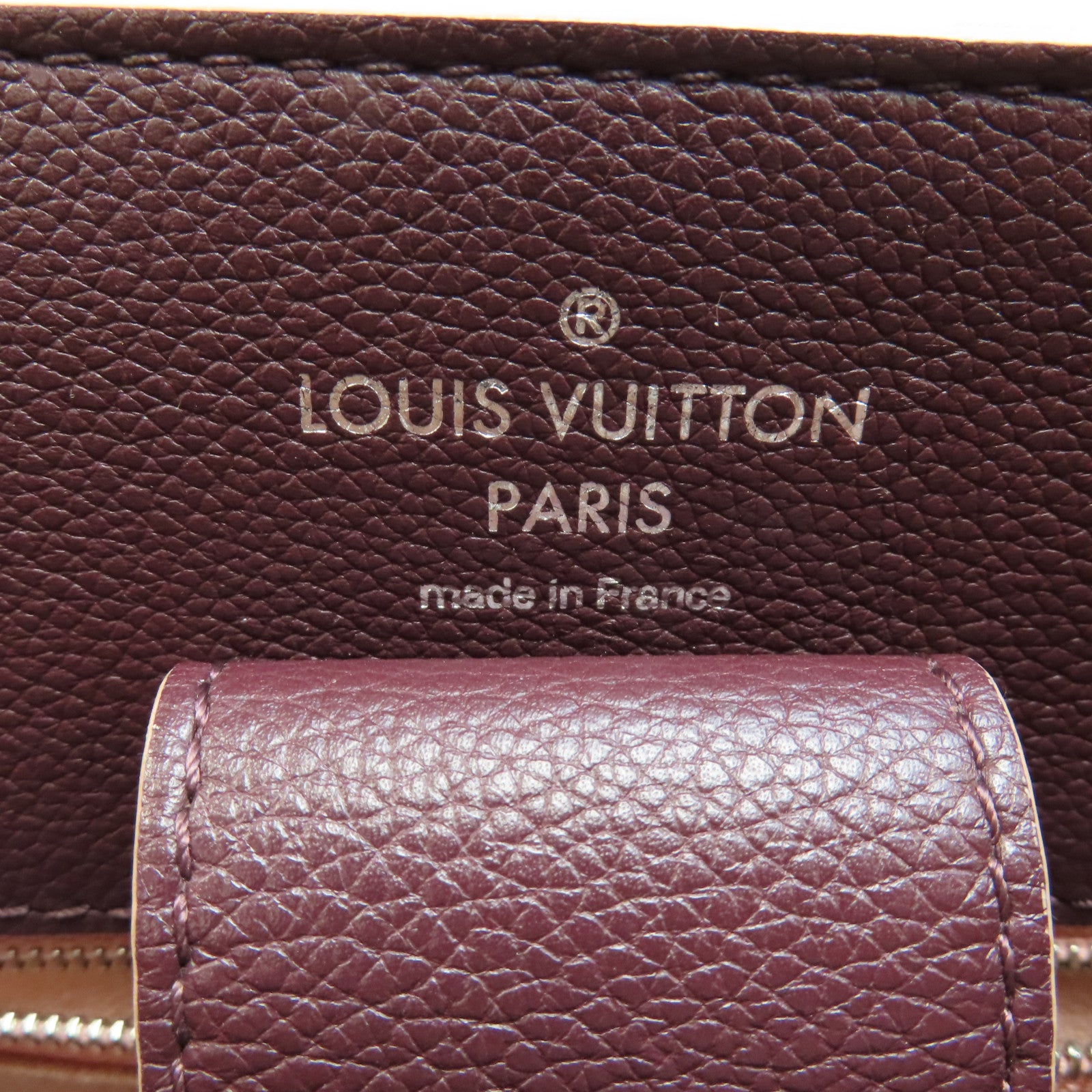 LOUIS VUITTON 【激減優惠】牛皮皮革Lockme Bucket銀扣肩背袋紫色