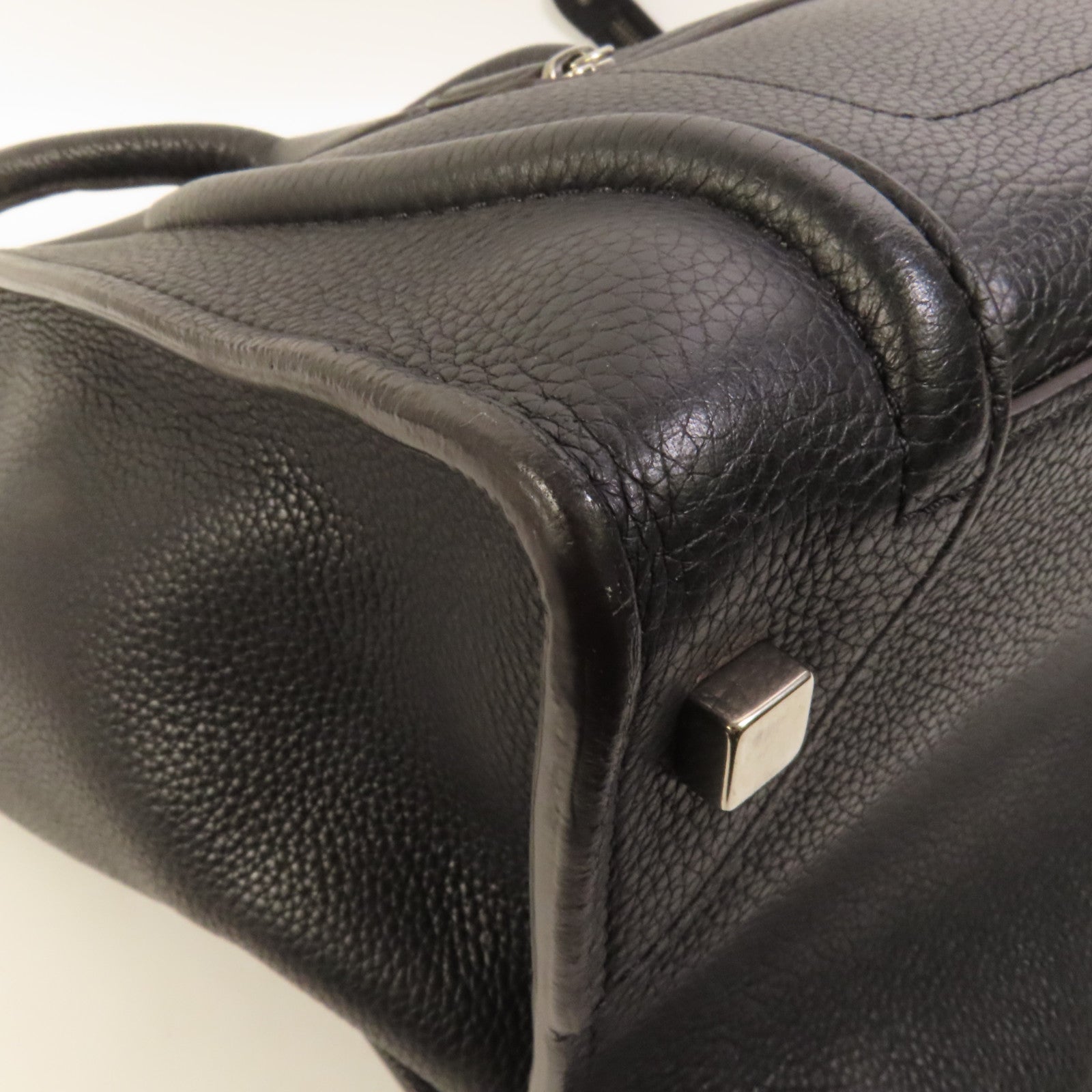 CELINE 牛皮皮革Mini Luggage銀扣手挽袋