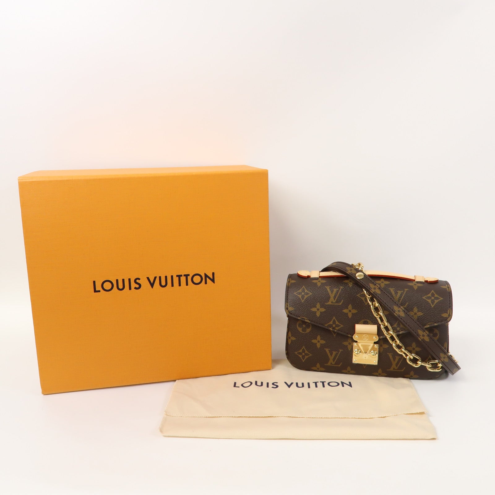 LOUIS VUITTON Monogram Pochete Metis金扣手挽肩背兩用袋啡色