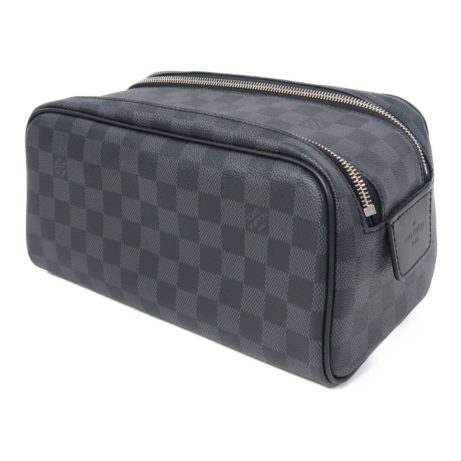 LOUIS VUITTON Damier Graphite Dopp Kit Toilet Pouch手拿包黑色