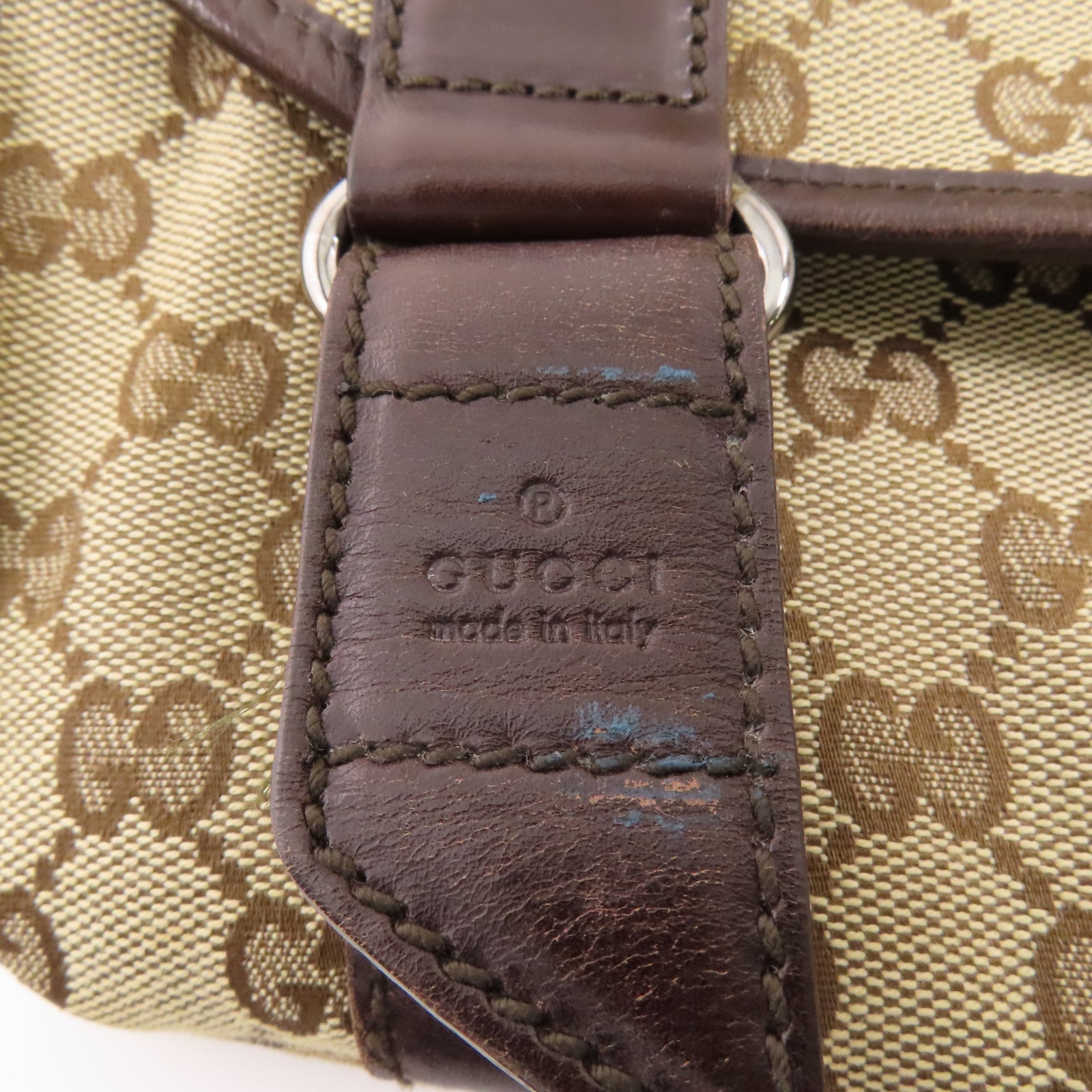 GUCCI 帆布Waist Bag銀扣腰包