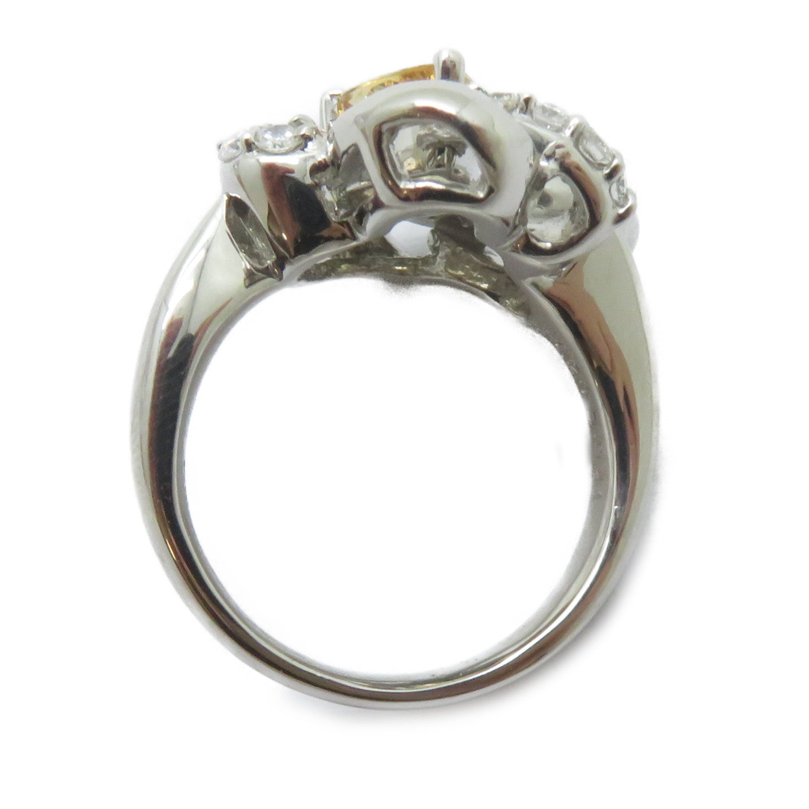 JEWELRY 【激減優惠】PT900鉑金Imperial Topaz Ring 1.29ct拓帕石/0.41ct鑽石戒指US#5.5