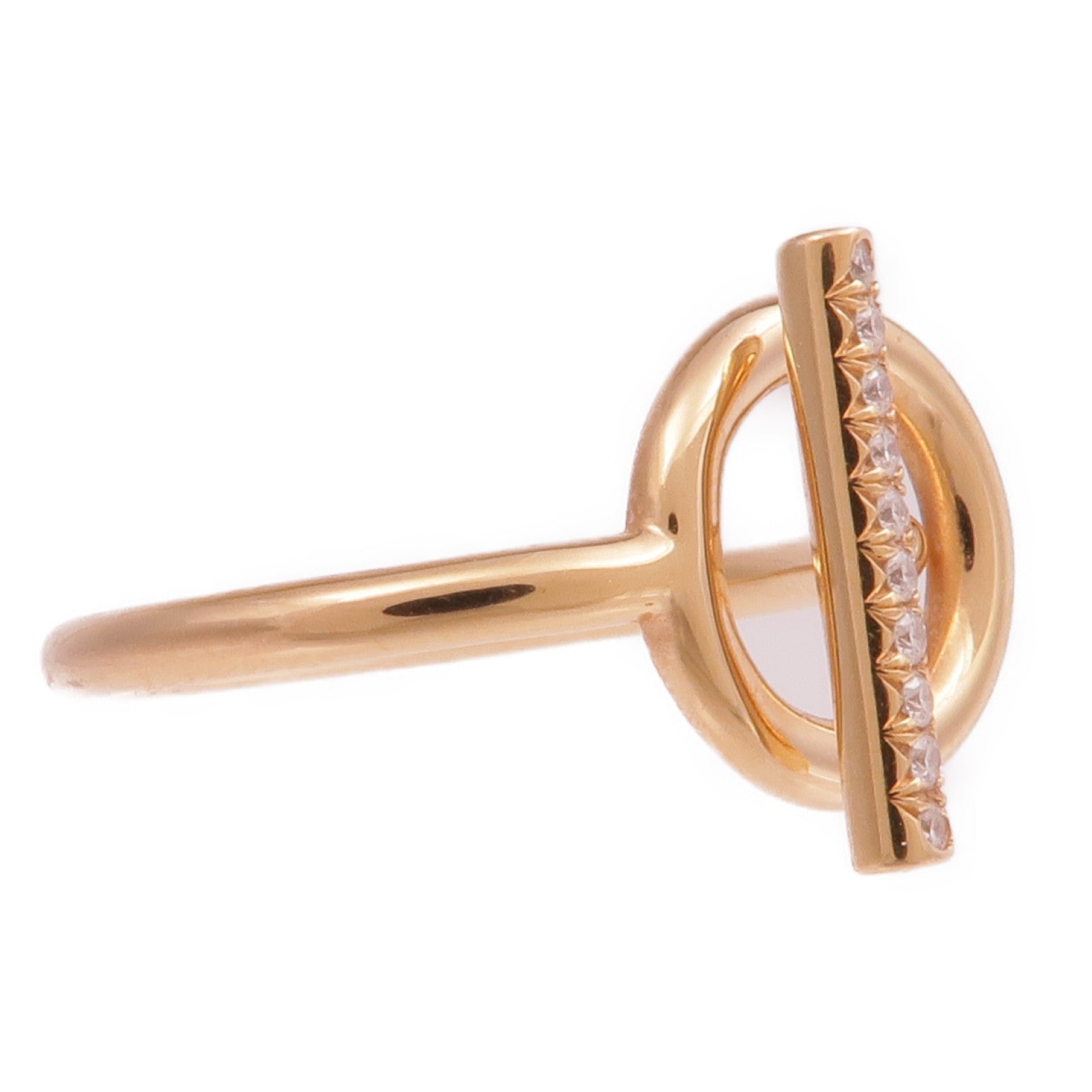HERMES 18K玫瑰金Echappee Ring戒指Hermes#52/US#6