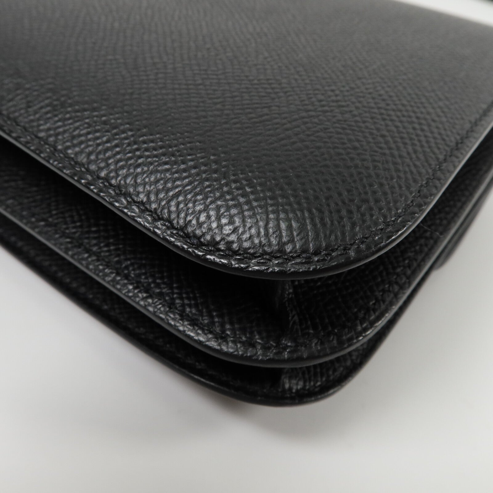 HERMES Epsom皮革Constance Mini肩背袋Noir