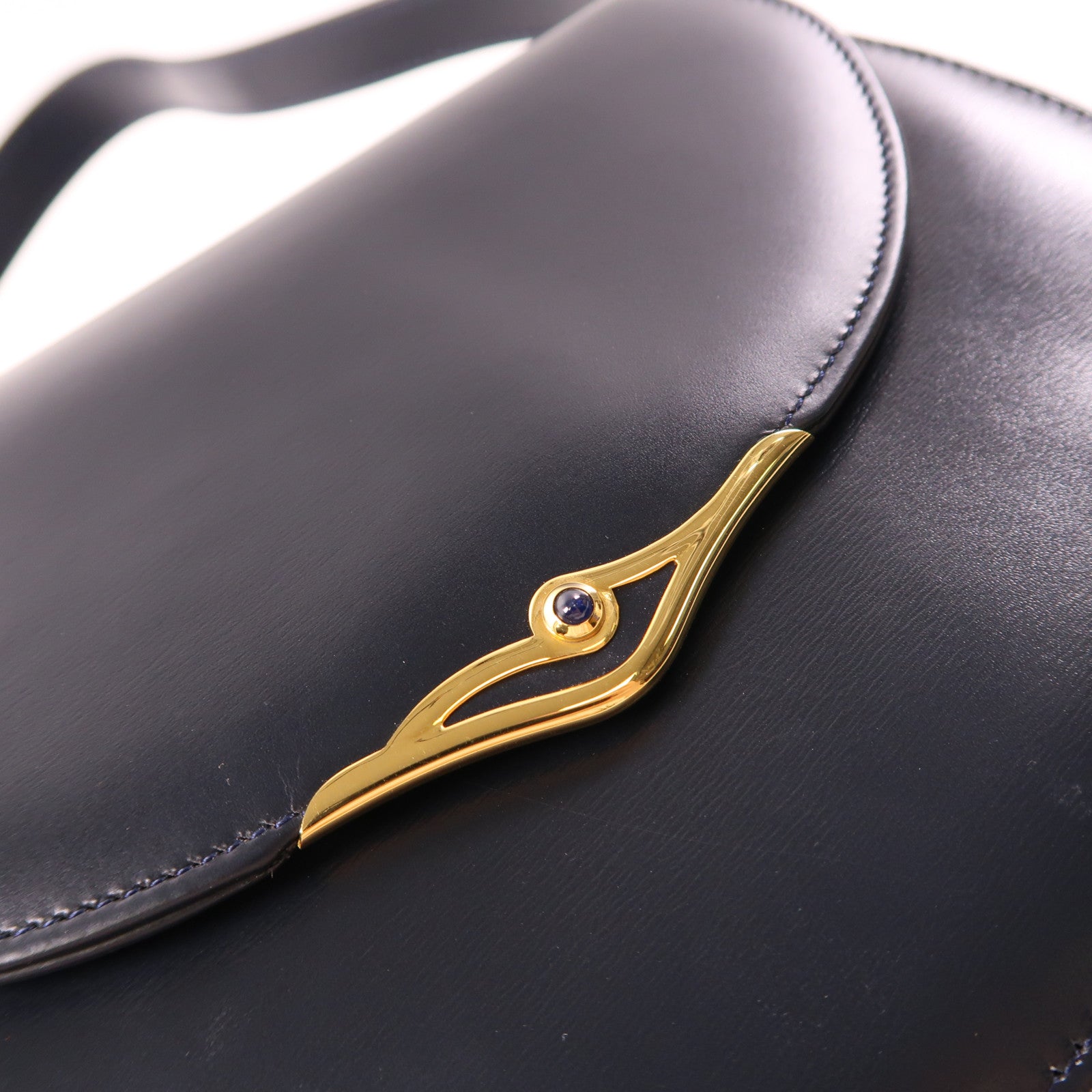 CARTIER 牛皮皮革Shoulder Bag金扣肩背袋黑色