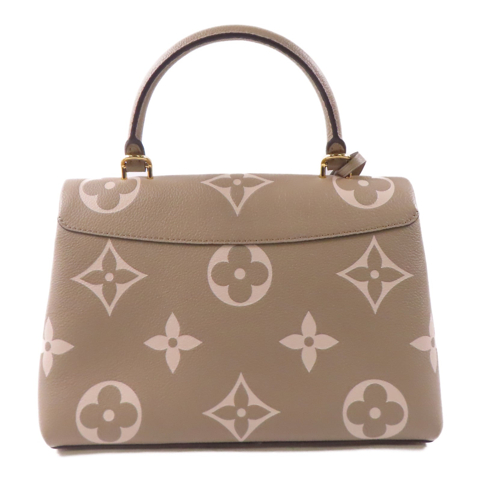 LOUIS VUITTON Monogram Empreinte Madeleine MM金扣手挽肩背兩用袋淺褐色