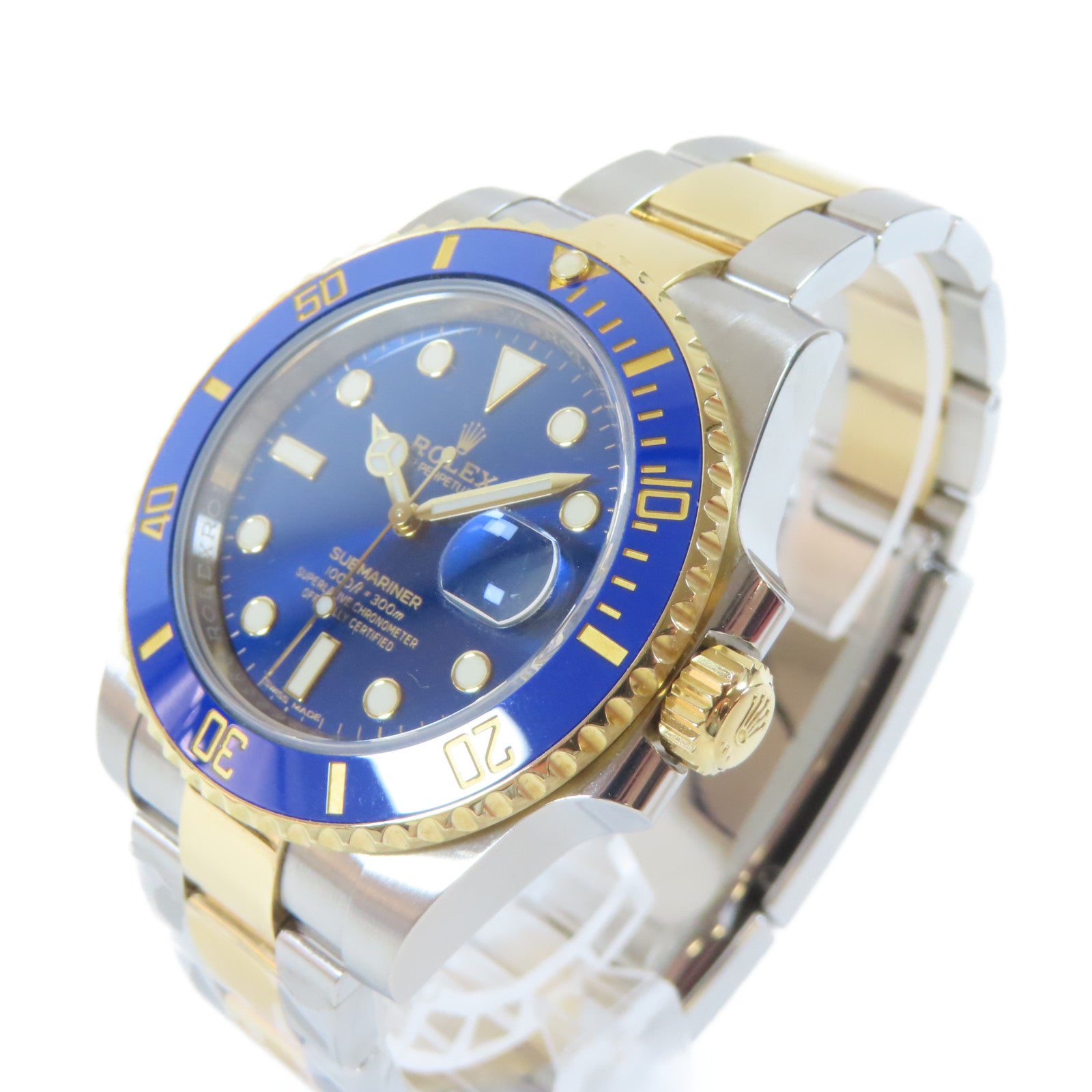 ROLEX 18K黃金/不鏽鋼Submariner Date手錶自動機芯藍色