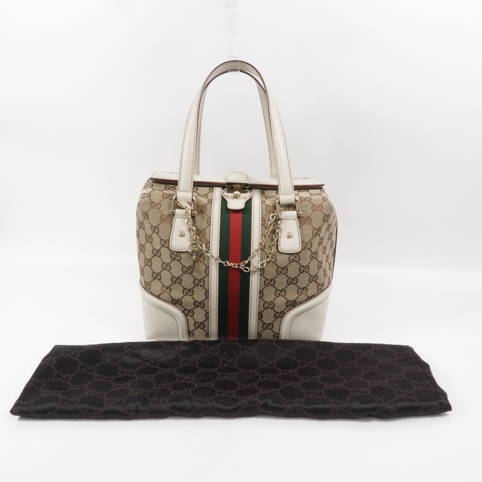 GUCCI 帆布GG Treasure Boston手挽袋