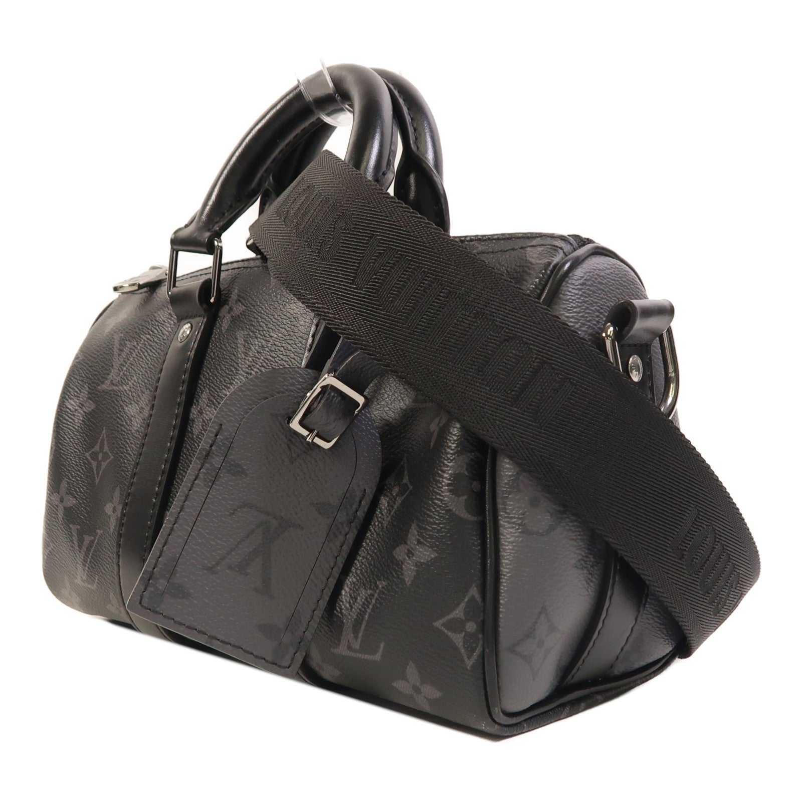 LOUIS VUITTON Monogram Eclipse Keepall Bandouliere 25手挽肩背兩用袋