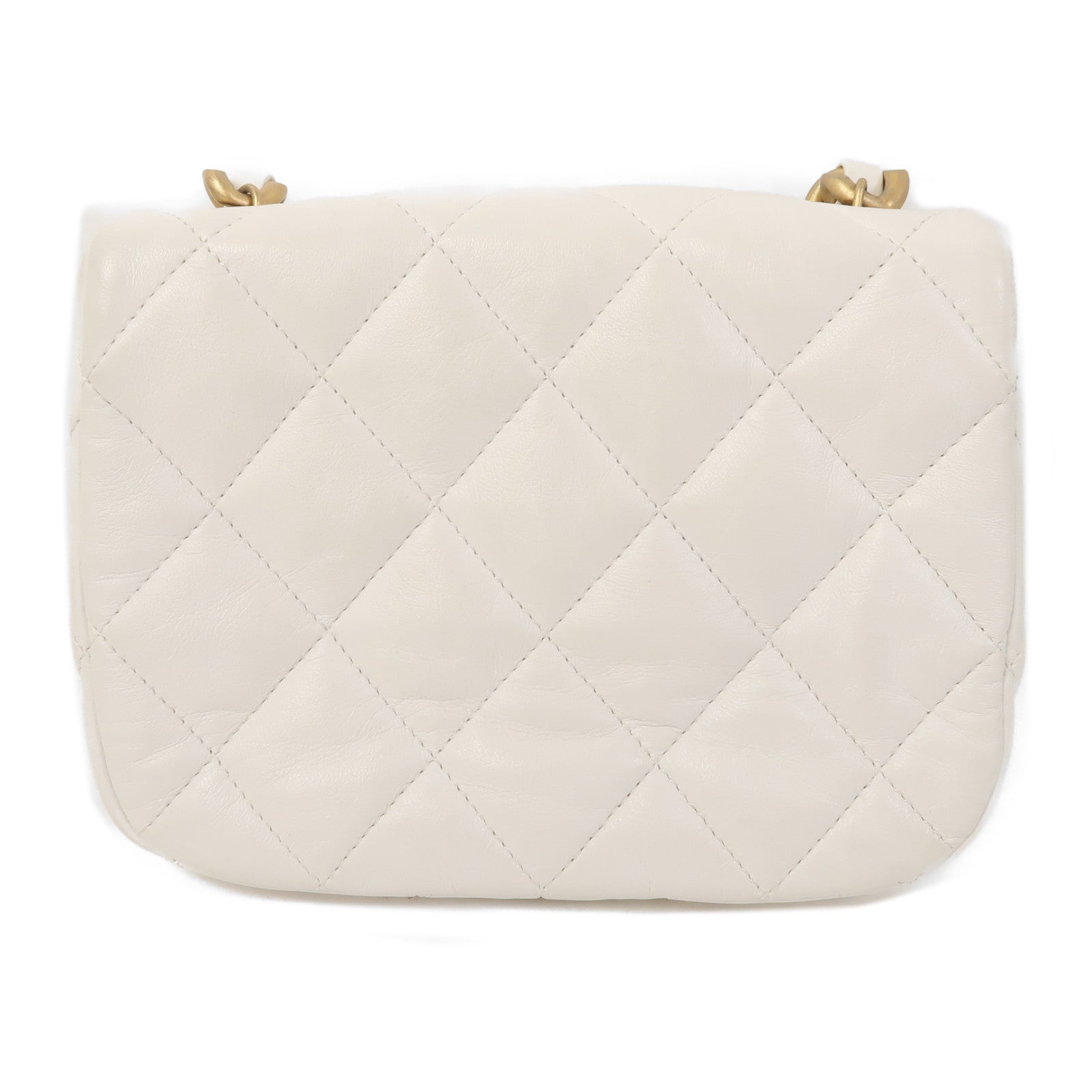 CHANEL 羊皮皮革Chain Shoulder金扣鏈帶肩背袋