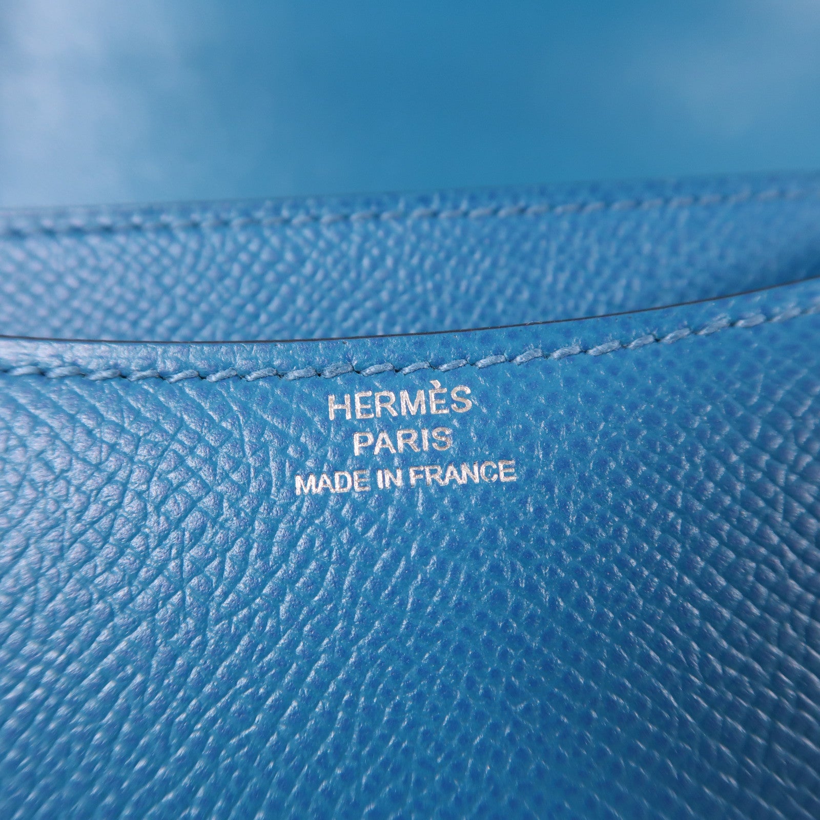 HERMES Epsom皮革Constance Mini銀扣肩背袋
